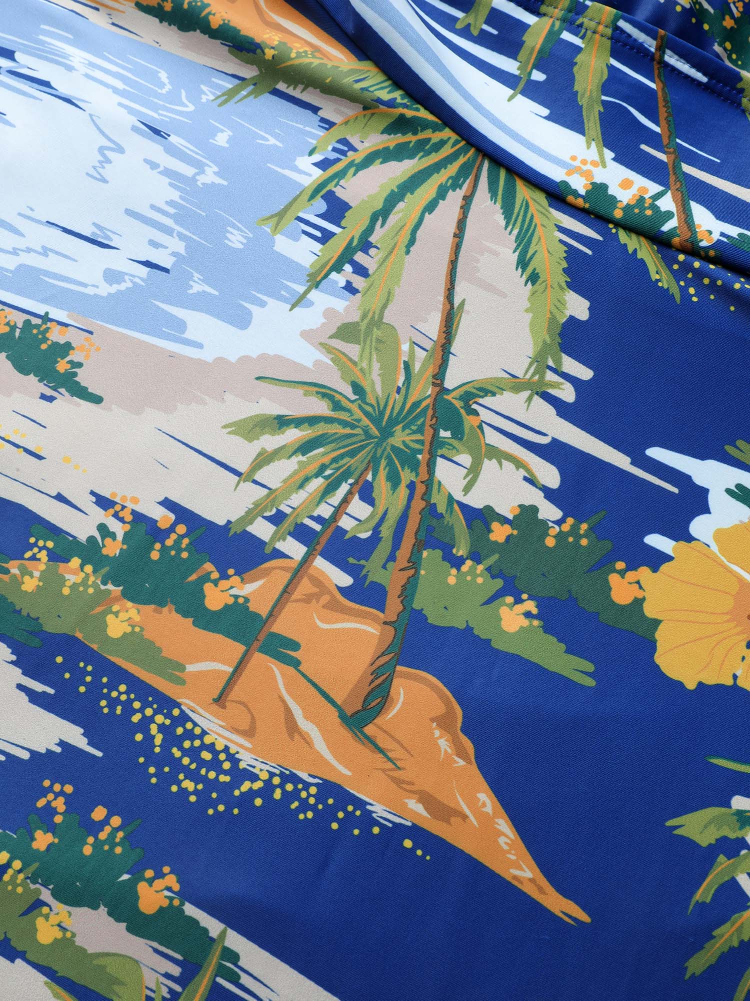Tropical Print Crisscross Cut Out Swim Dress - Image 6