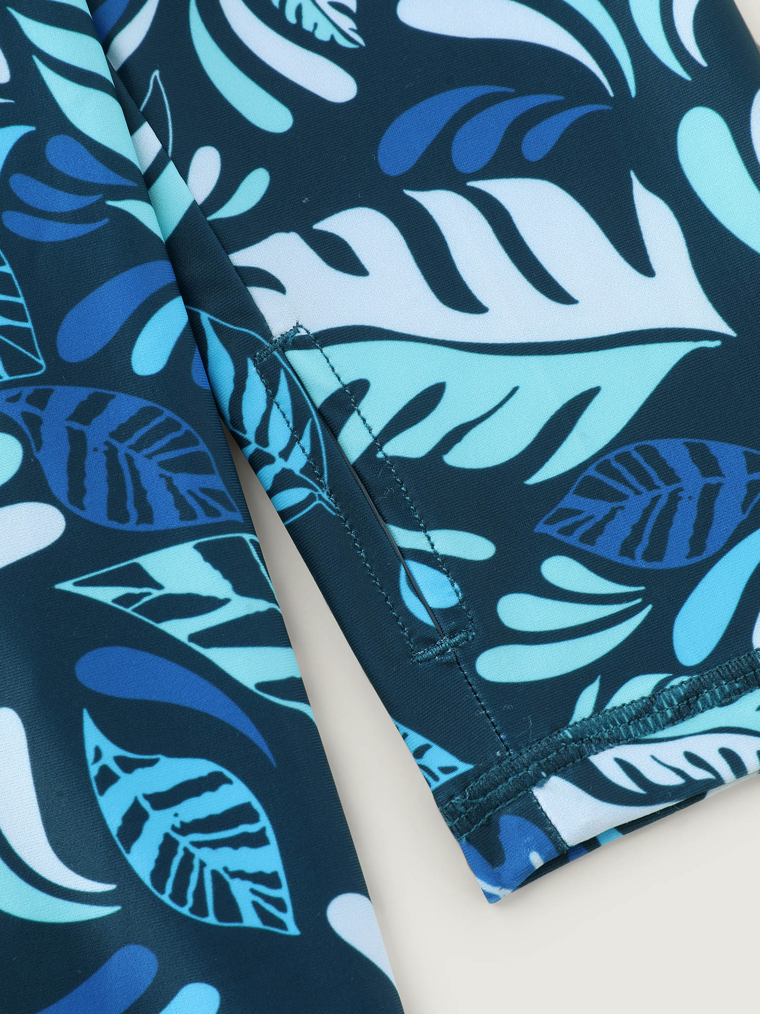 Tropical Print Hooded Pockets Swim Top - Image 6