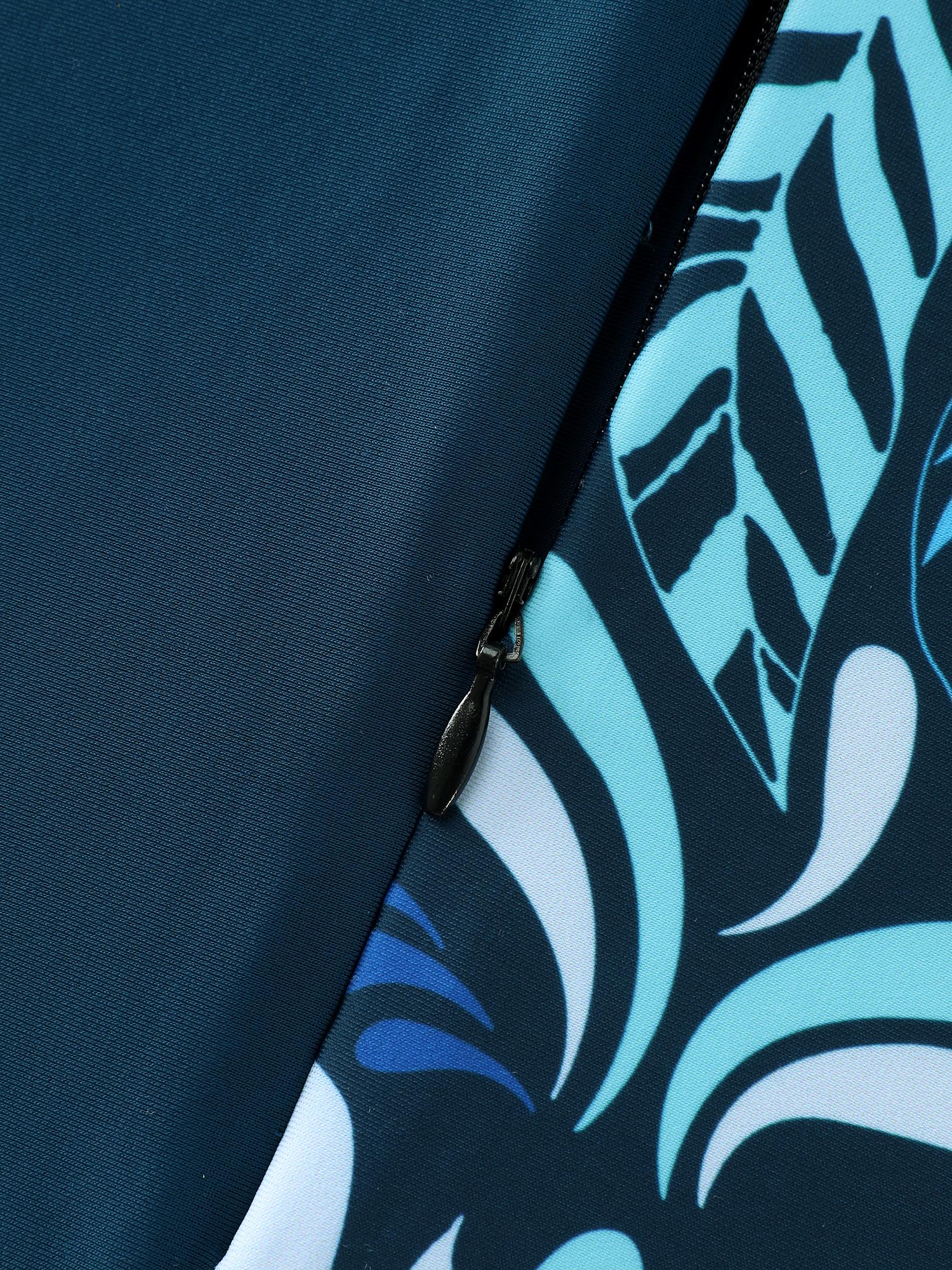 Tropical Print Hooded Pockets Swim Top - Image 7