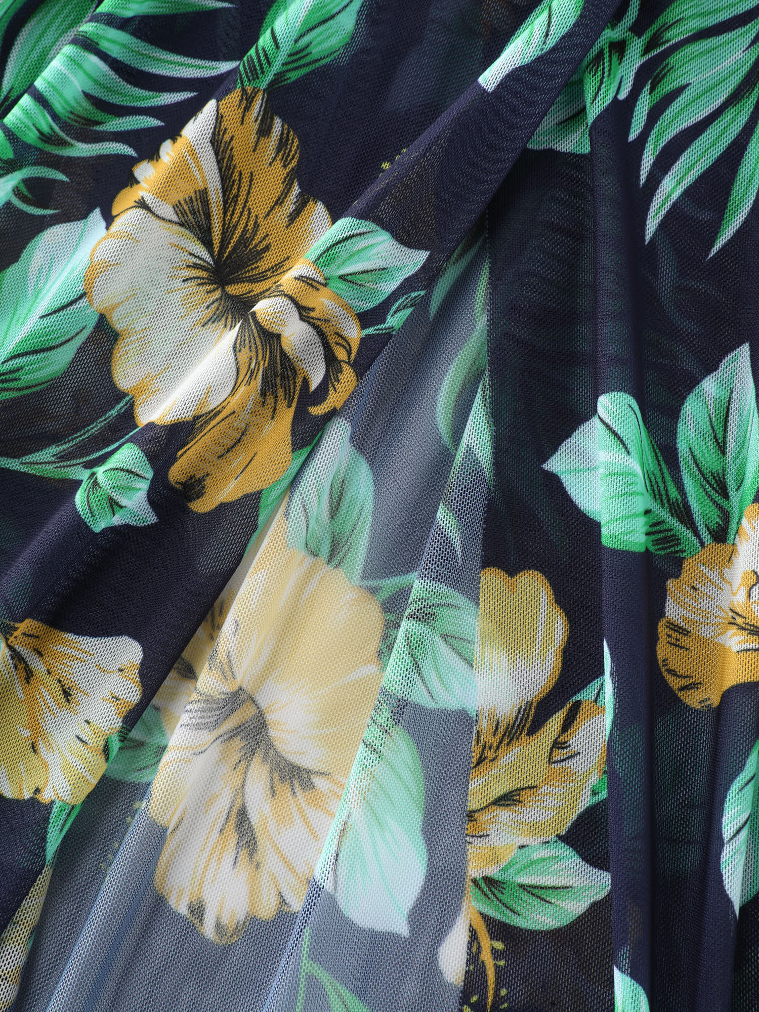 Tropical Print One Piece Swimsuit Sarong Set - Image 10