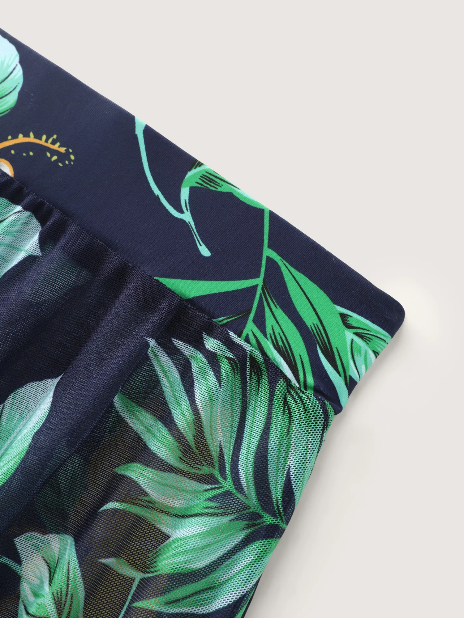 Tropical Print One Piece Swimsuit Sarong Set - Image 12