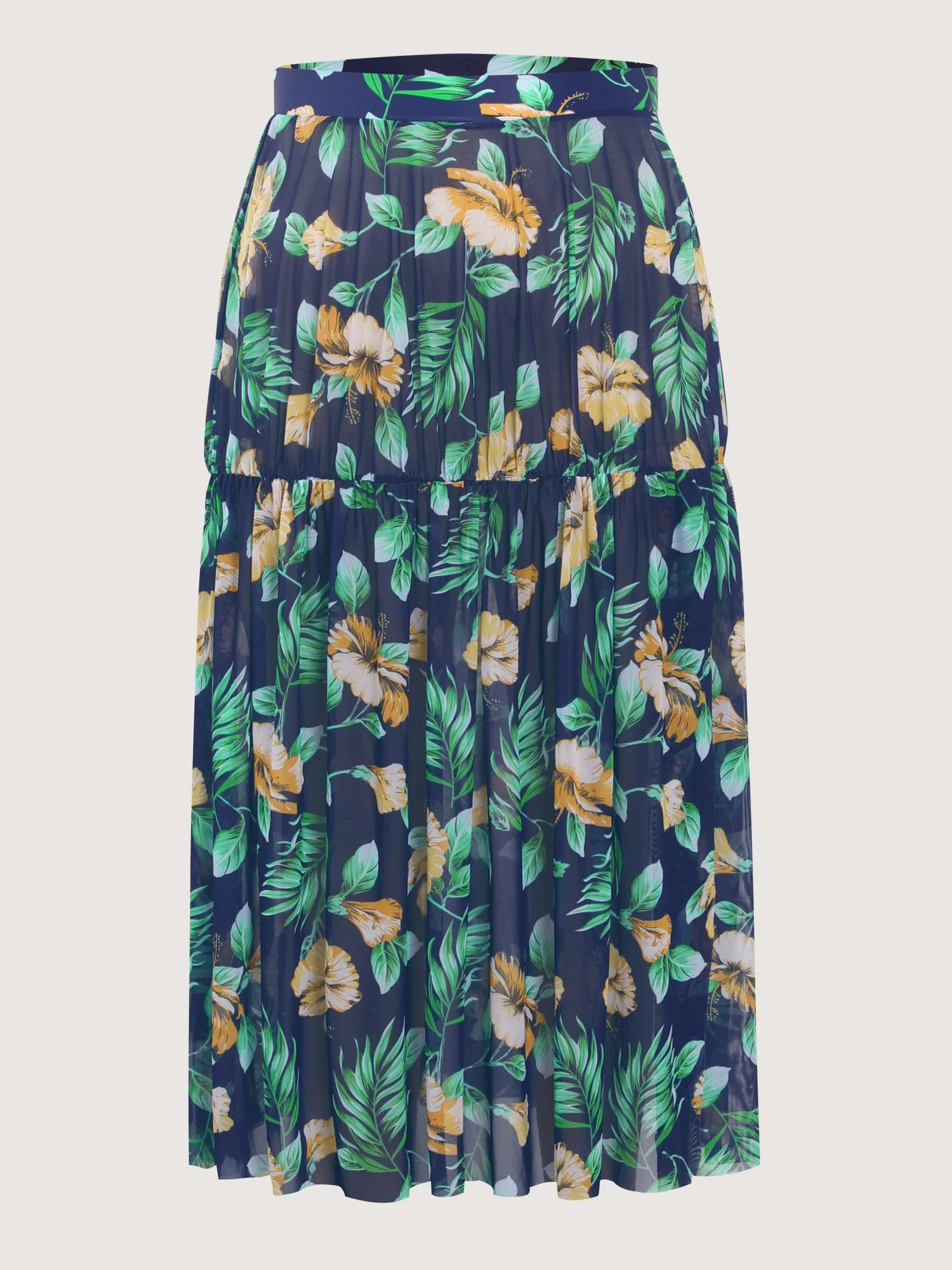 Tropical Print One Piece Swimsuit Sarong Set - Image 8