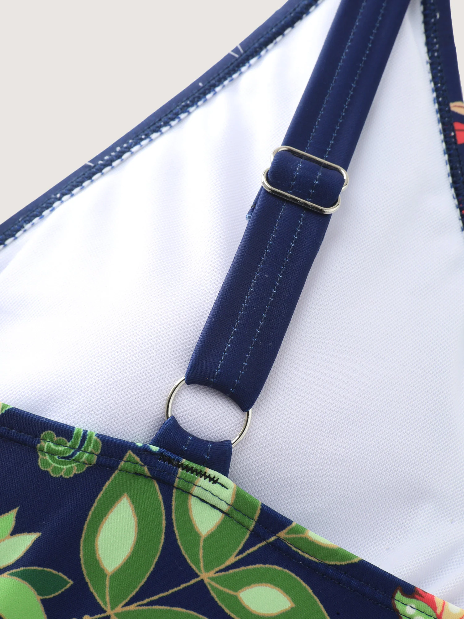 Tropical Print Pockets One-Piece Swimsuit - Image 7
