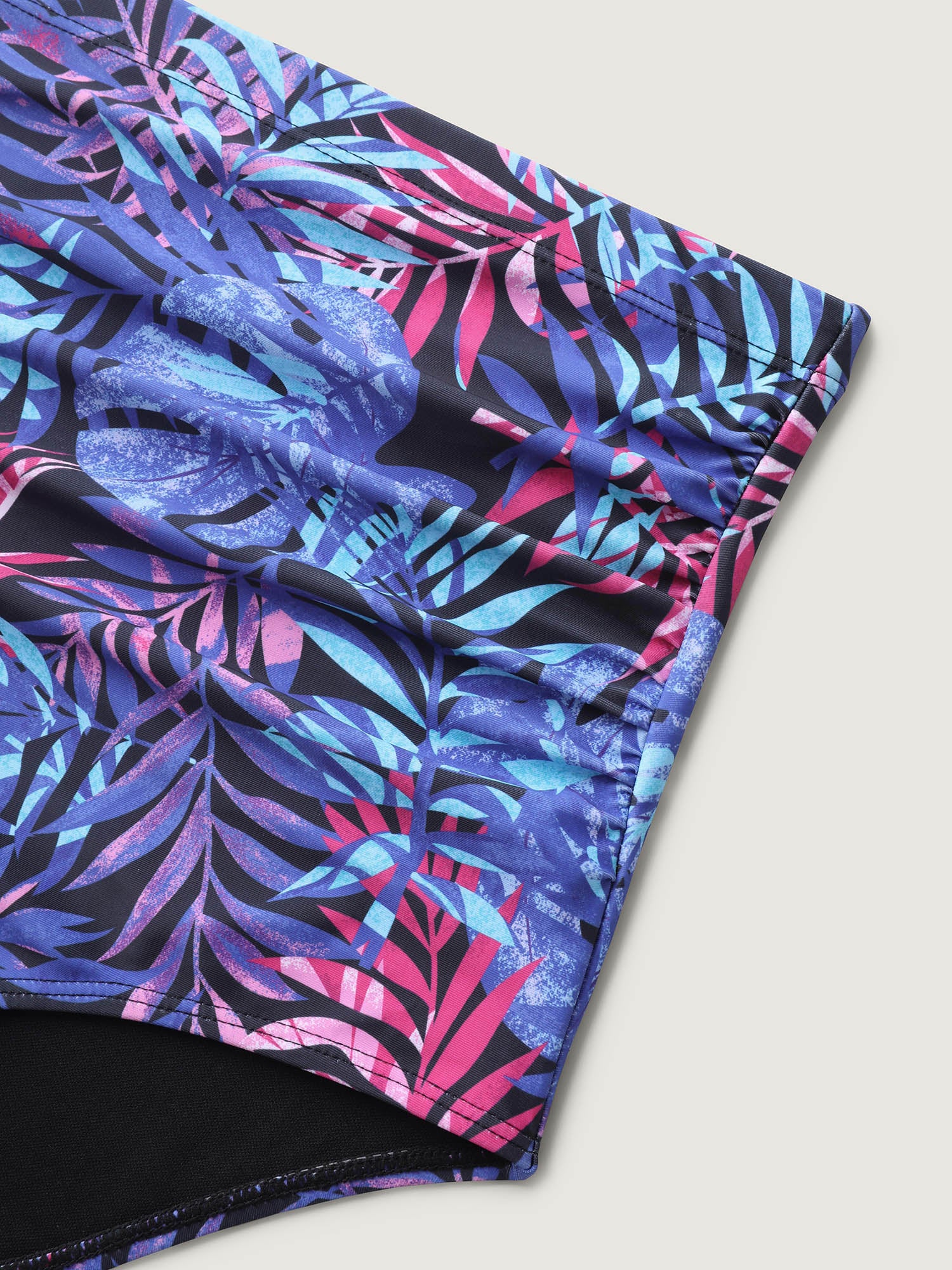 Tropical Print Ruched Bikini Bottoms - Image 5
