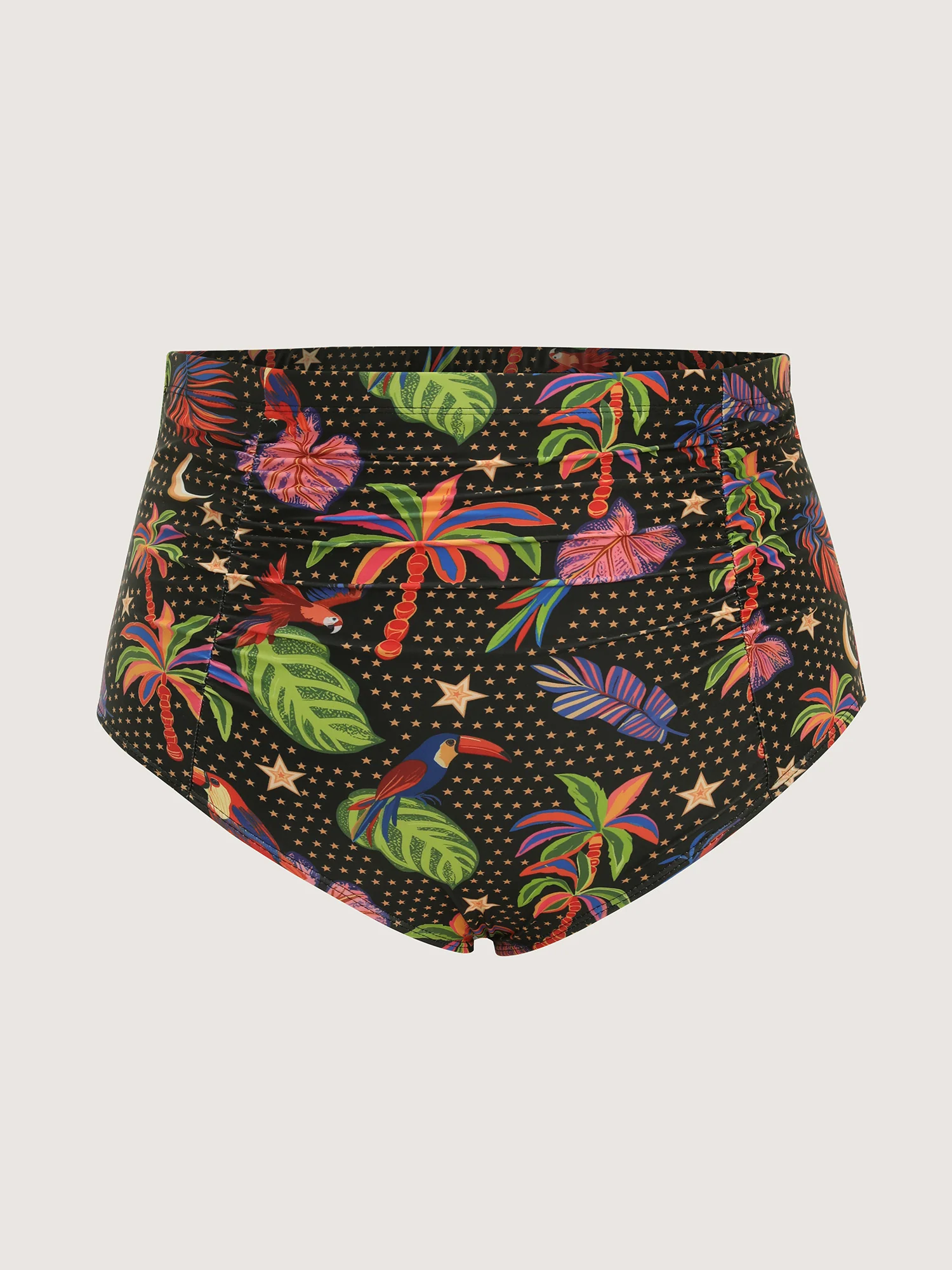 Tropical Print Skinny-Fit Bikini Bottoms - Image 6