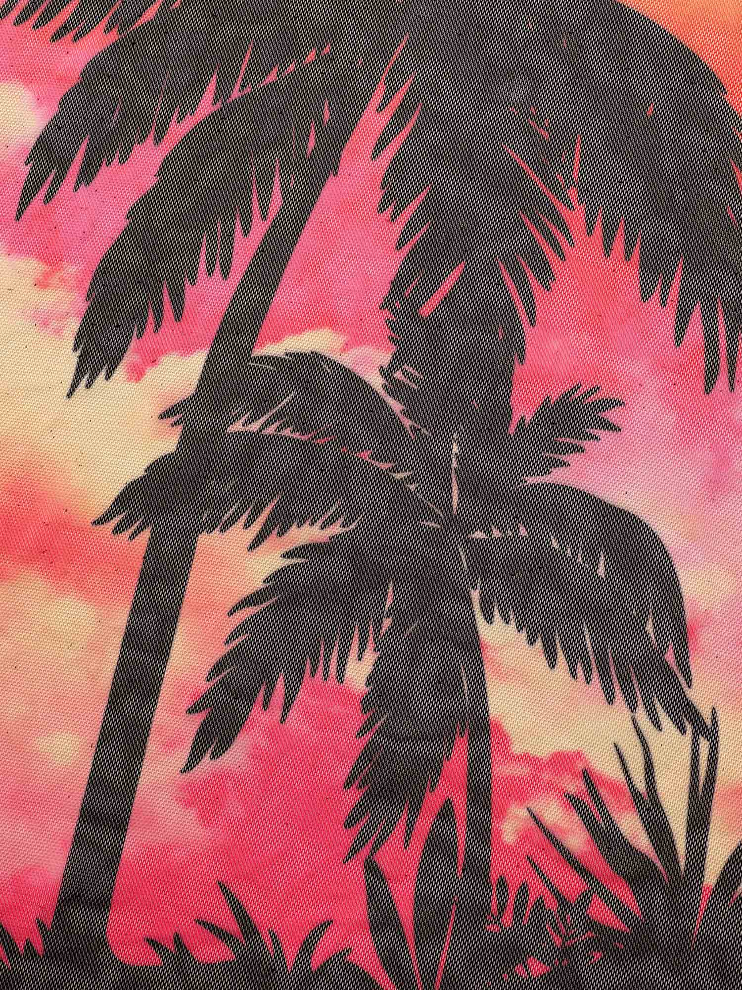Tropical Print Slit Hem See Through Swim Dress - Image 6