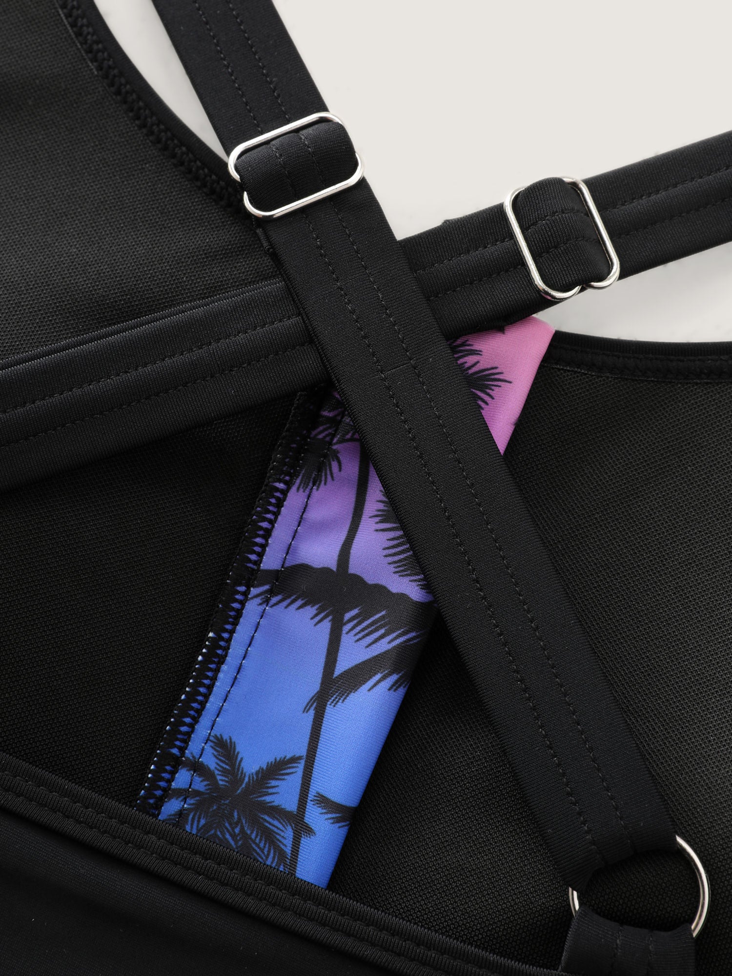 Tropical Print Smooth Core Swim Top - Image 7