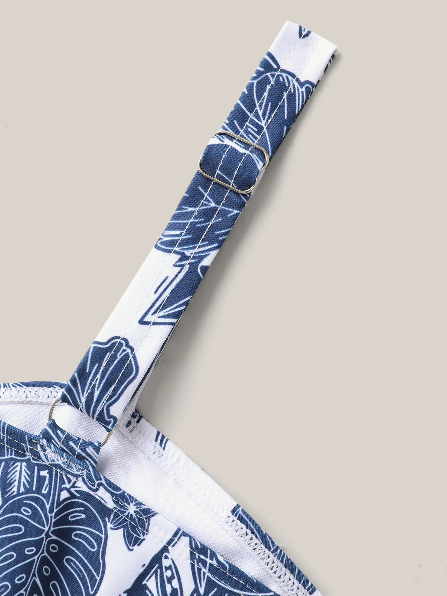 Tropical Print Twist Front Swim Dress - Image 10