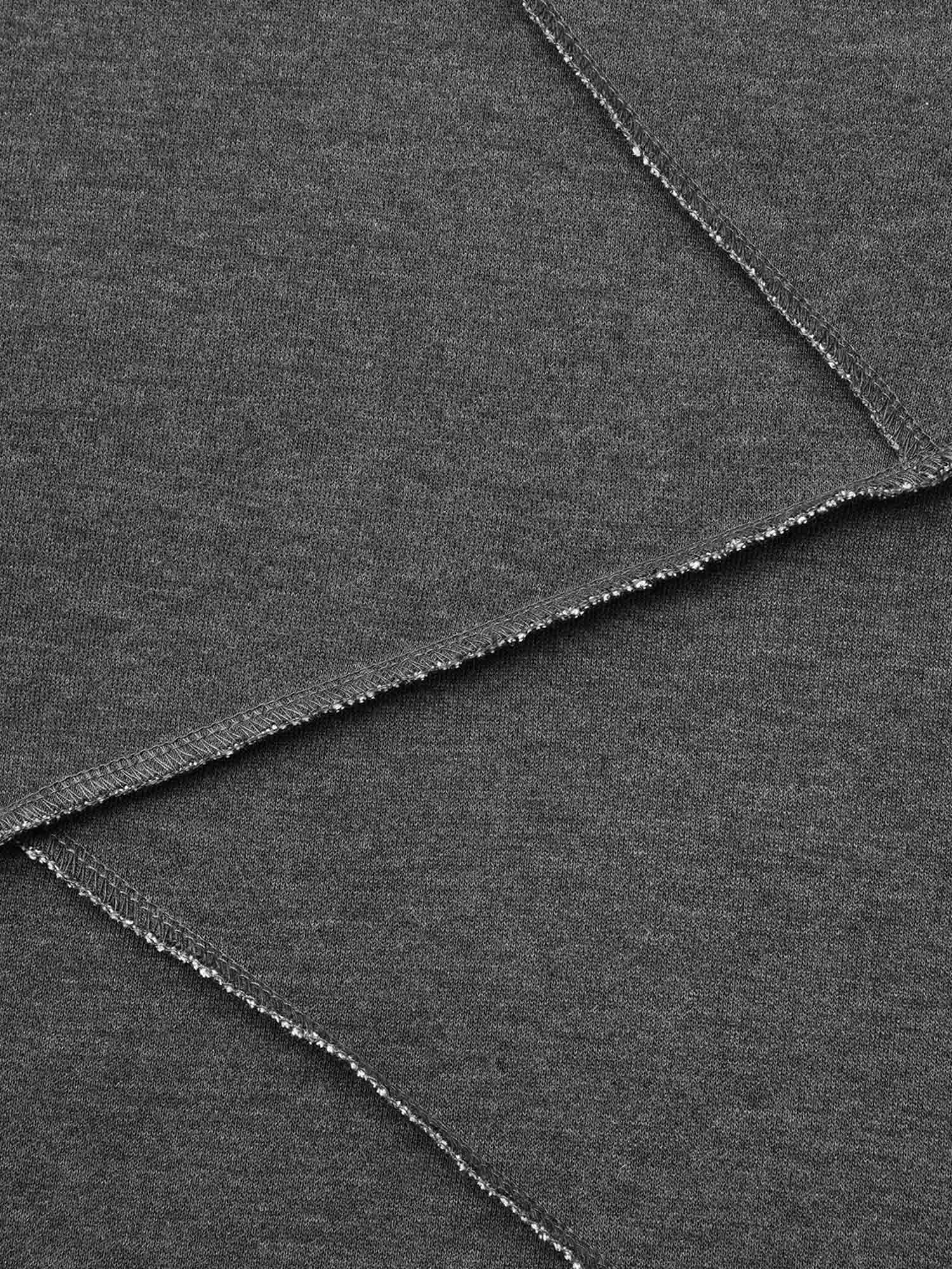 Tucked Seam Drop Shoulder Sleeve Sweatshirt - Image 6