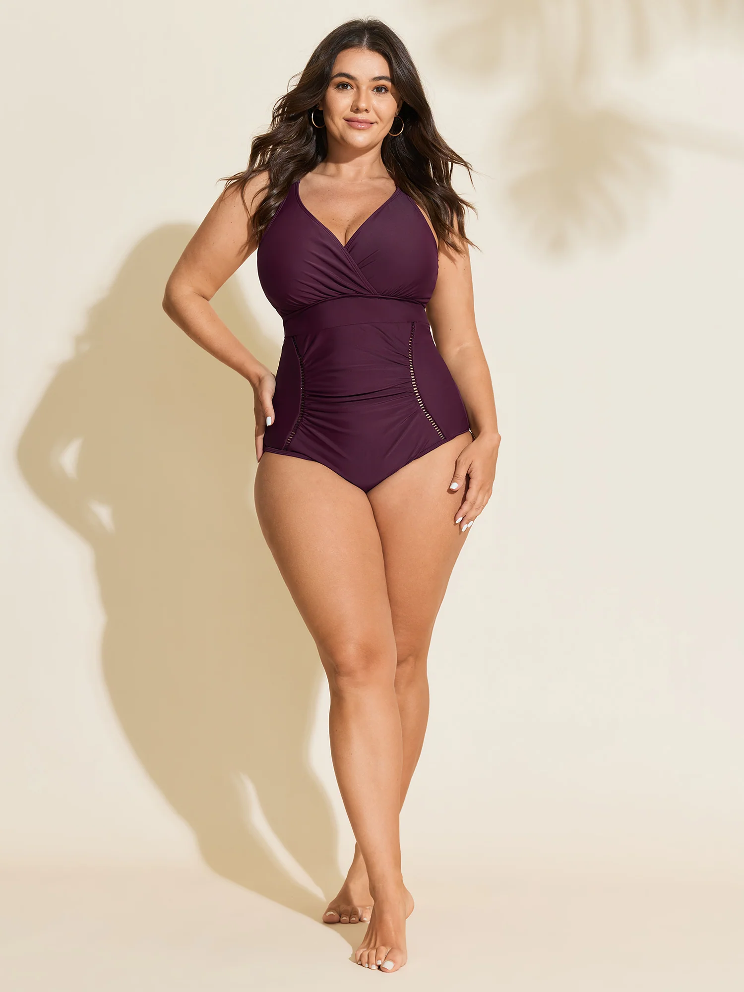 Tummy-Control Side Panel One-Piece Swimsuit - Image 3