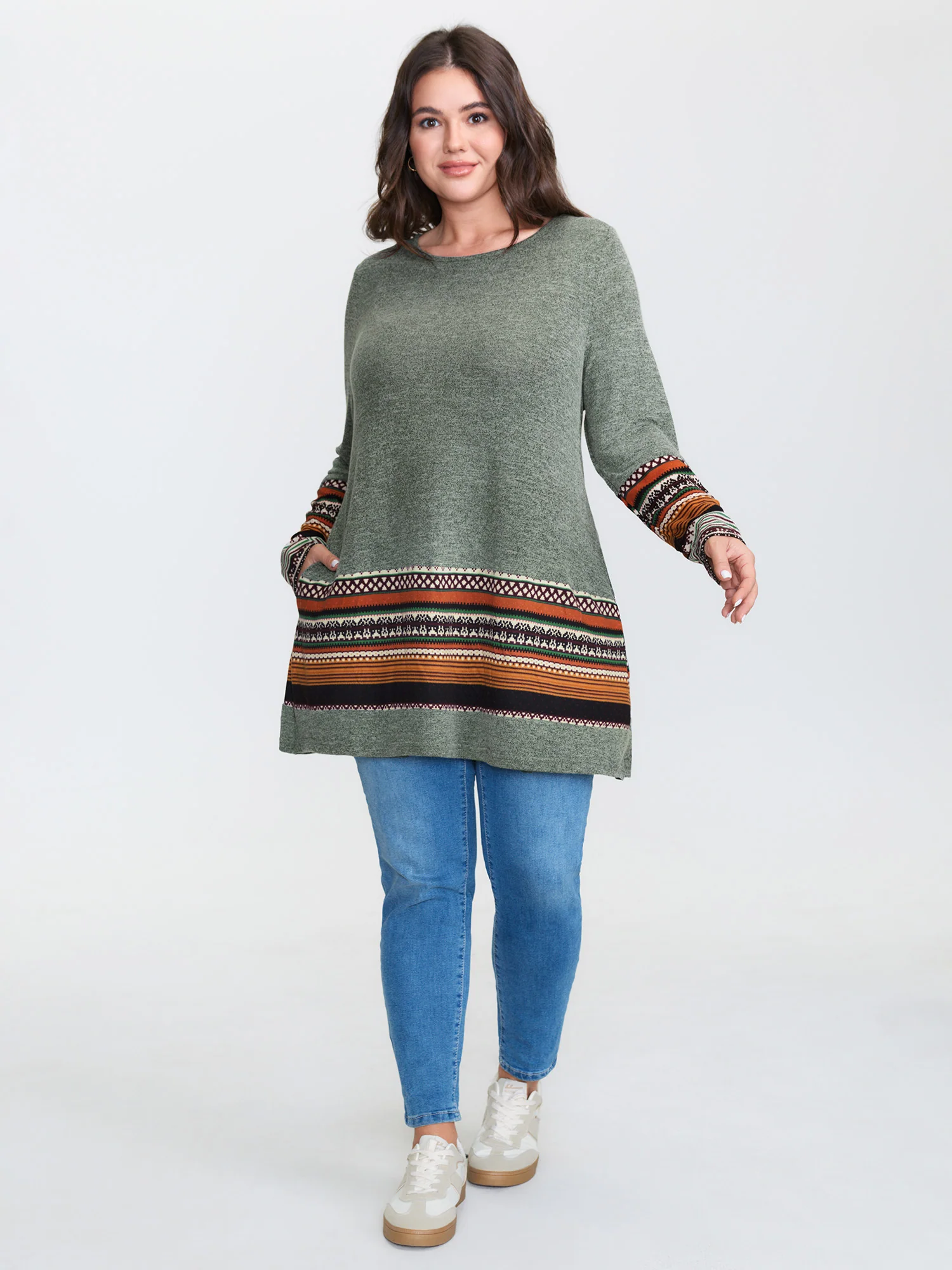 Tunic Boho Print Pocket T-shirt - Image 17