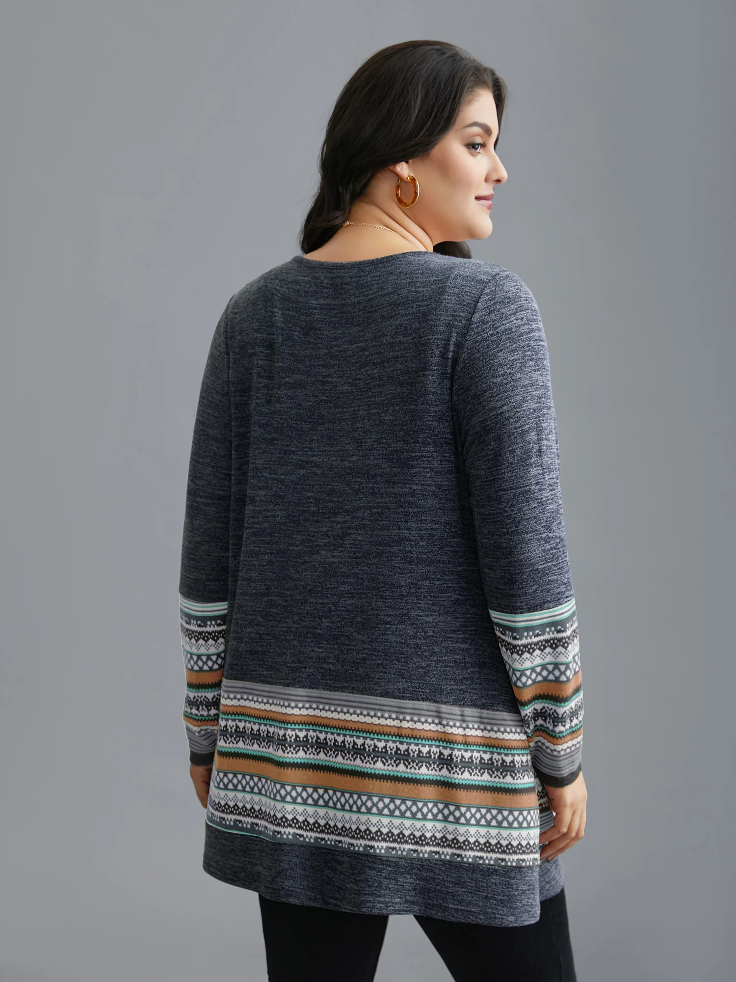 Tunic Boho Print Pocket T-shirt - Image 4
