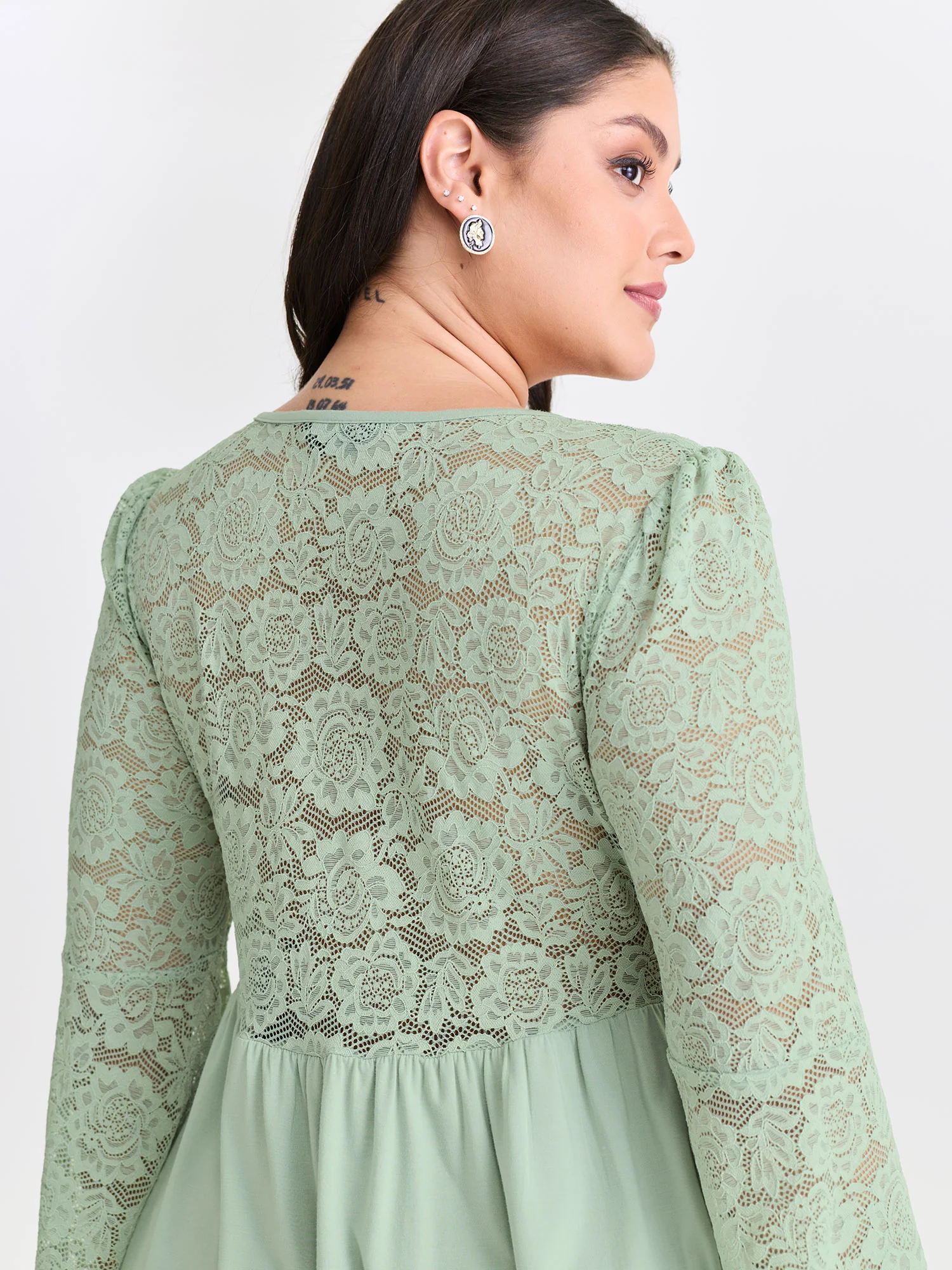Tunic Waist-Tie Flowy Knit Top - Image 4