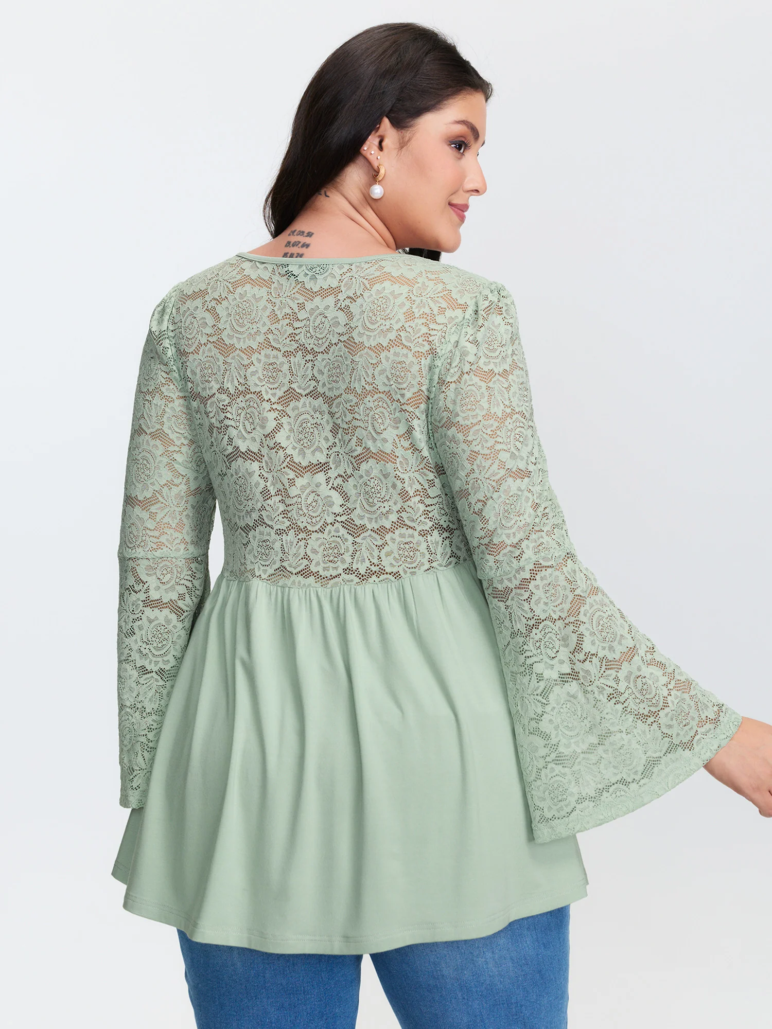 Tunic Waist-Tie Flowy Knit Top - Image 5