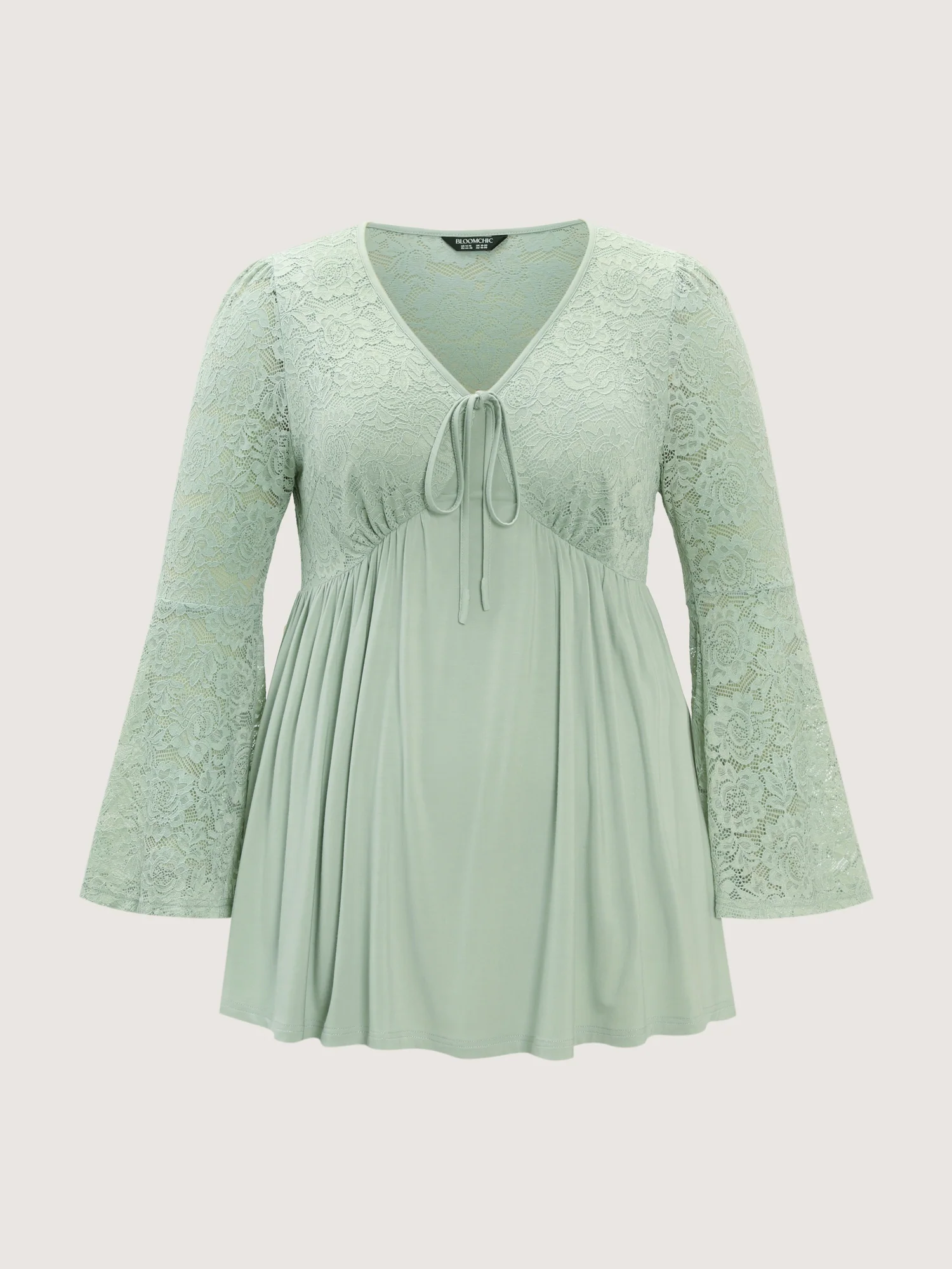 Tunic Waist-Tie Flowy Knit Top - Image 6
