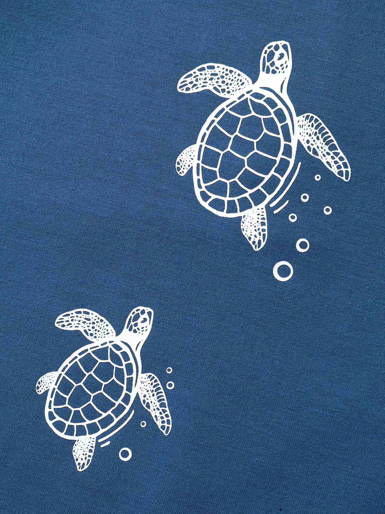 Turtle Print Drawstring Straight-Leg Shorts - Image 7
