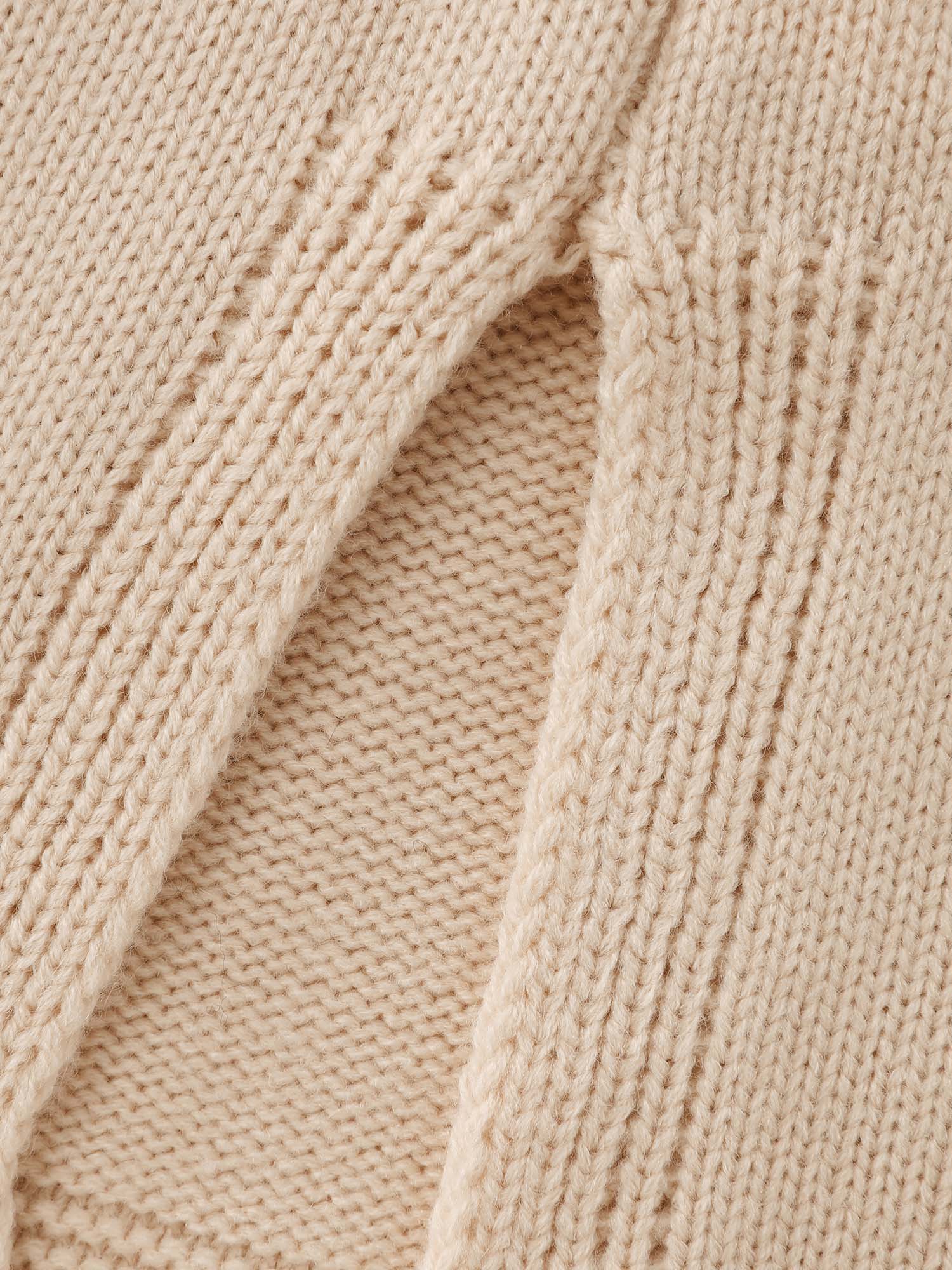 Turtleneck Poncho Cable Knit Pullover - Image 6