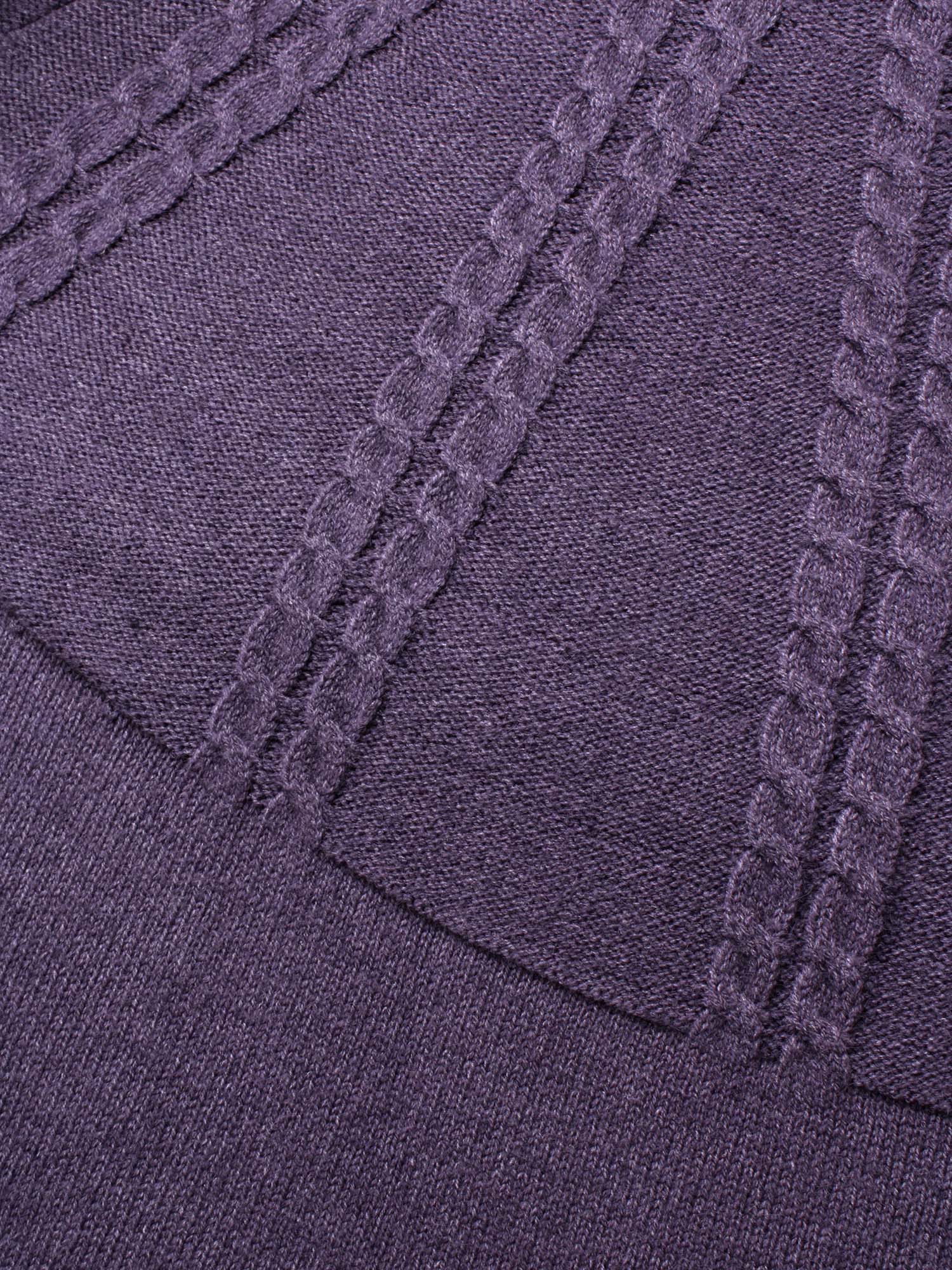 Turtleneck Texture Cable Knit Pullover - Image 6