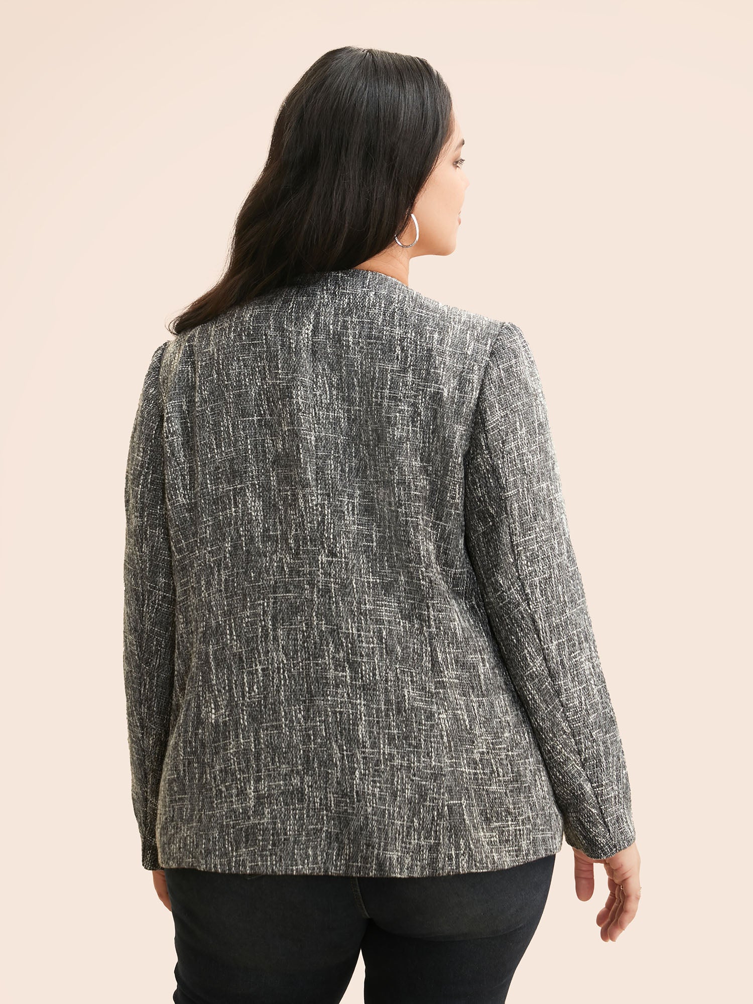Tweed Button Up Flap Pocket Jacket - Image 5