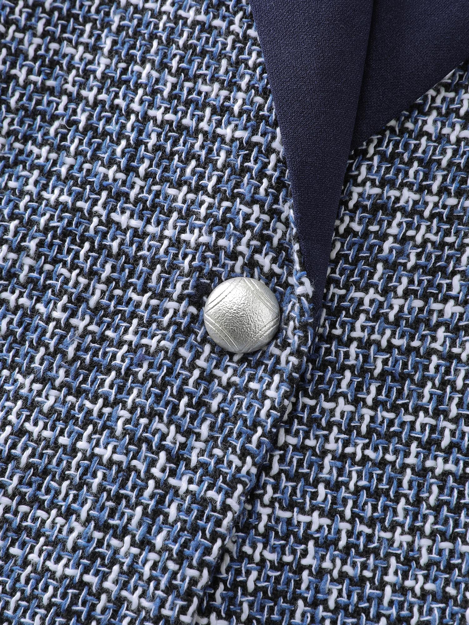 Tweed Color Contrast Blazer - Image 5