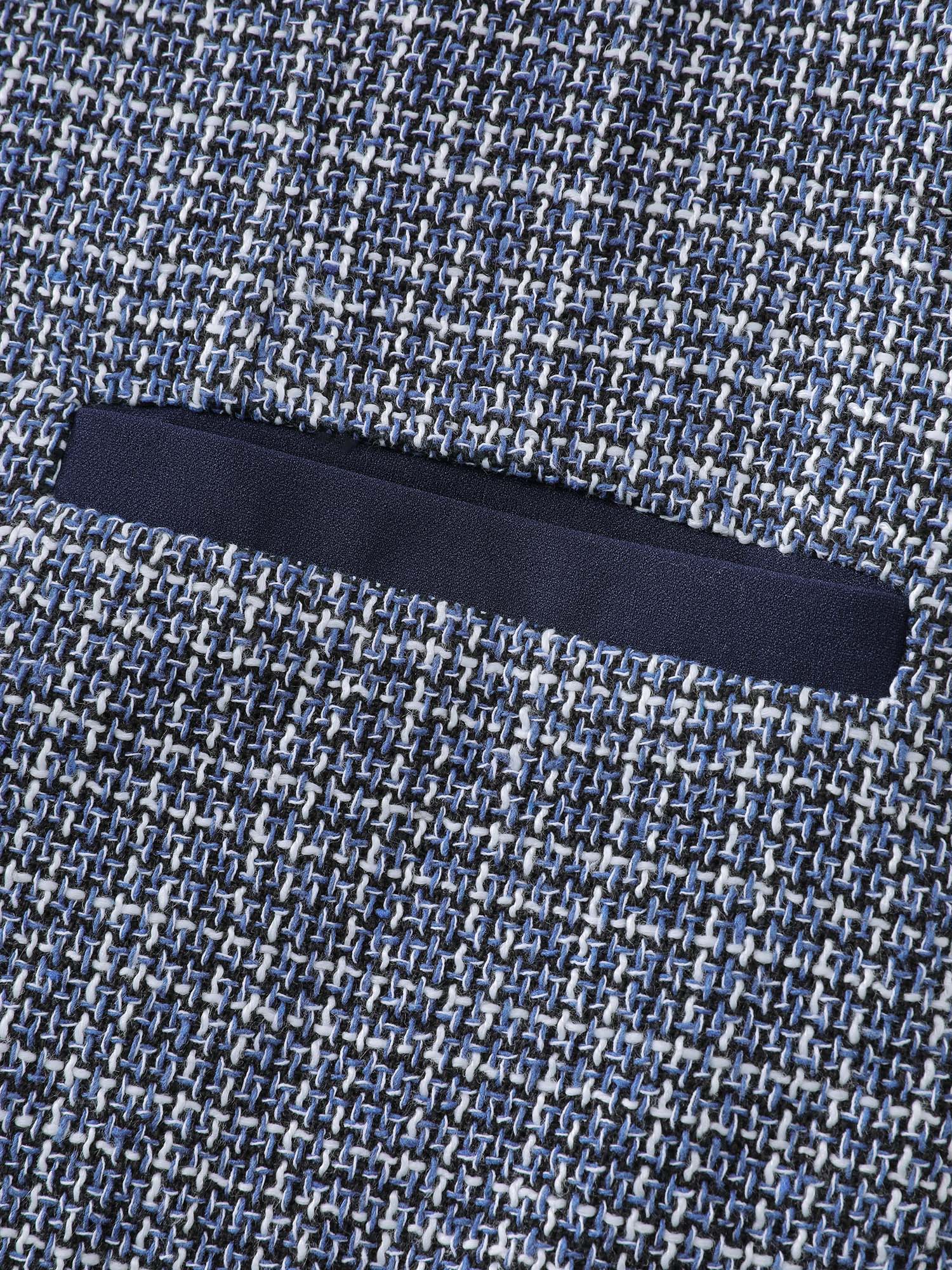 Tweed Color Contrast Blazer - Image 7