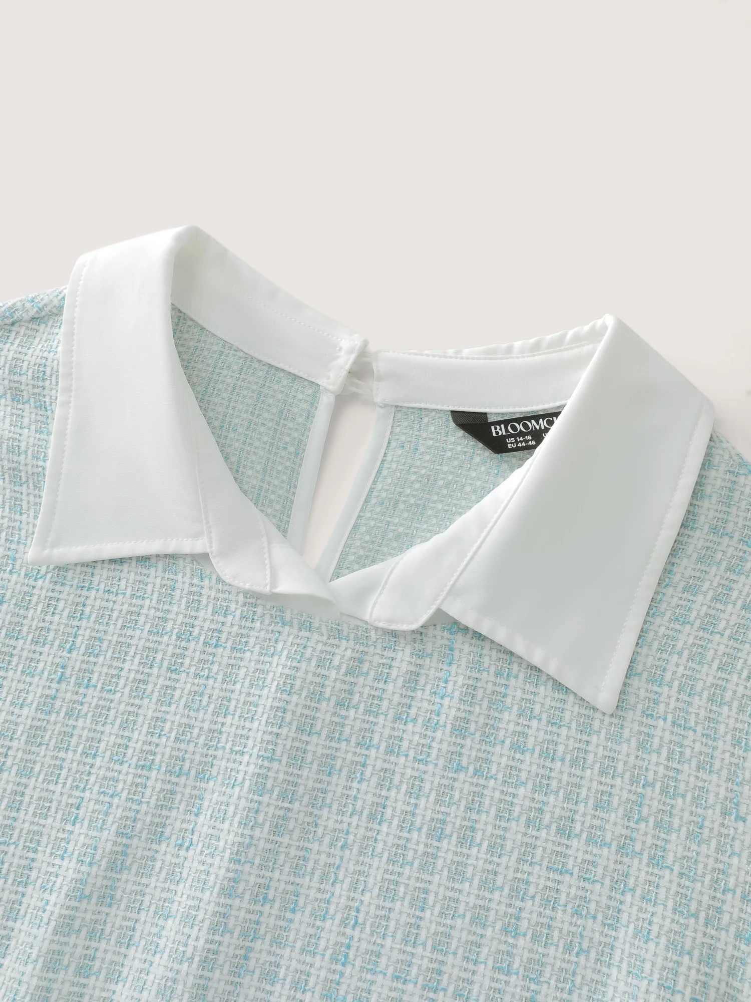Tweed Colorblock Pleated Midi Dress - Image 5