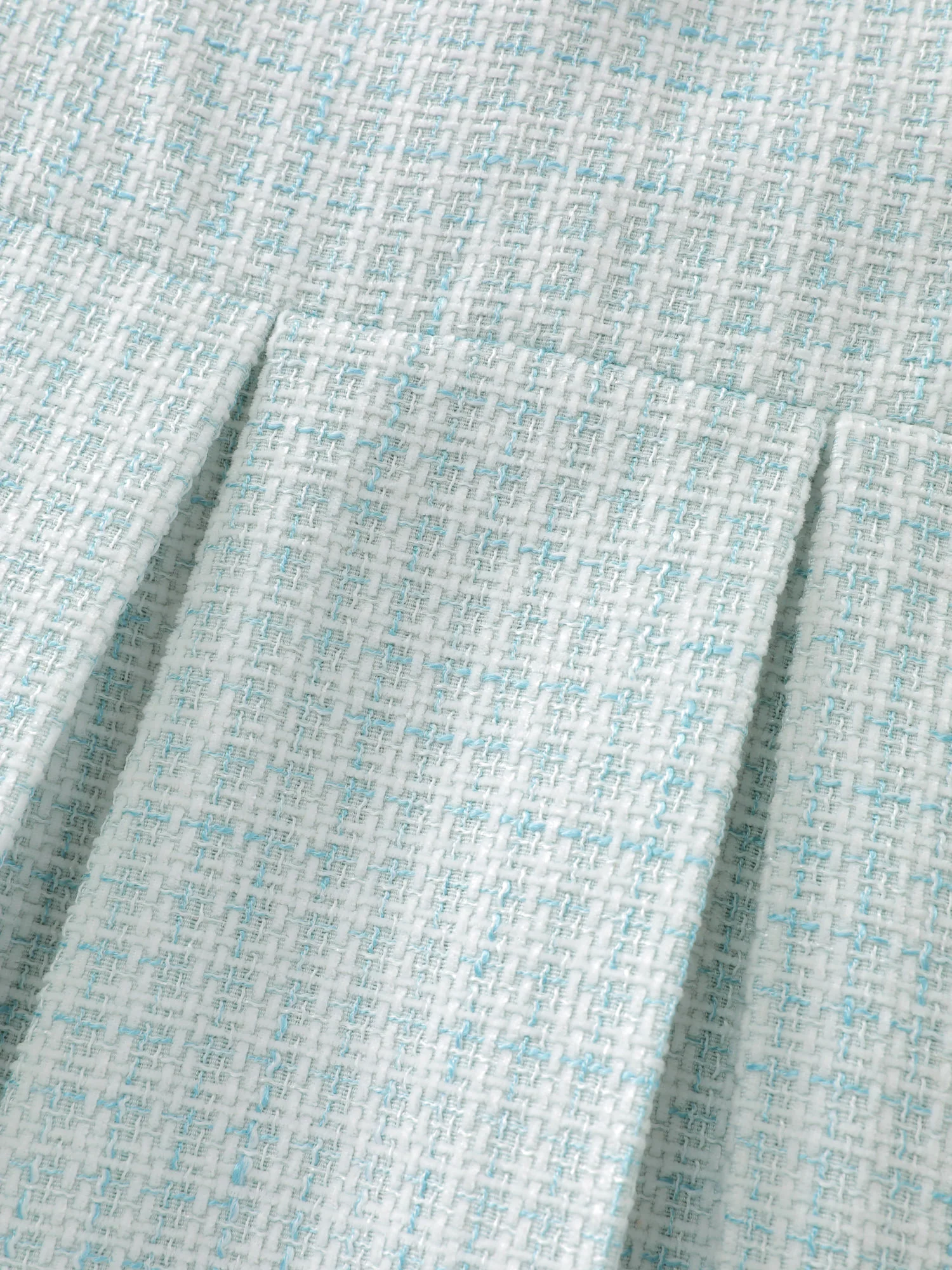 Tweed Colorblock Pleated Midi Dress - Image 6