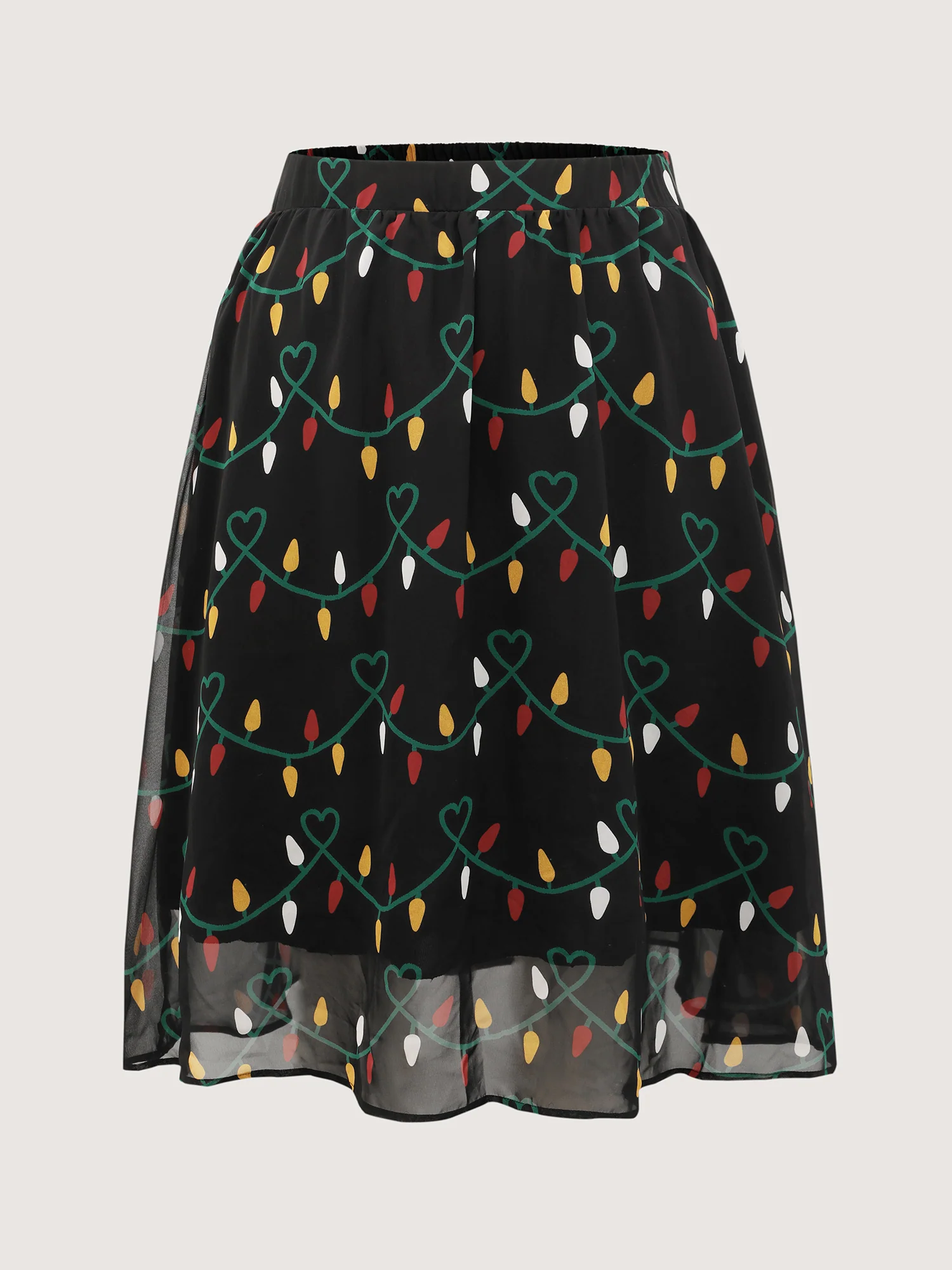Tweed Fairy Lights Pockets Midi Skirt - Image 8
