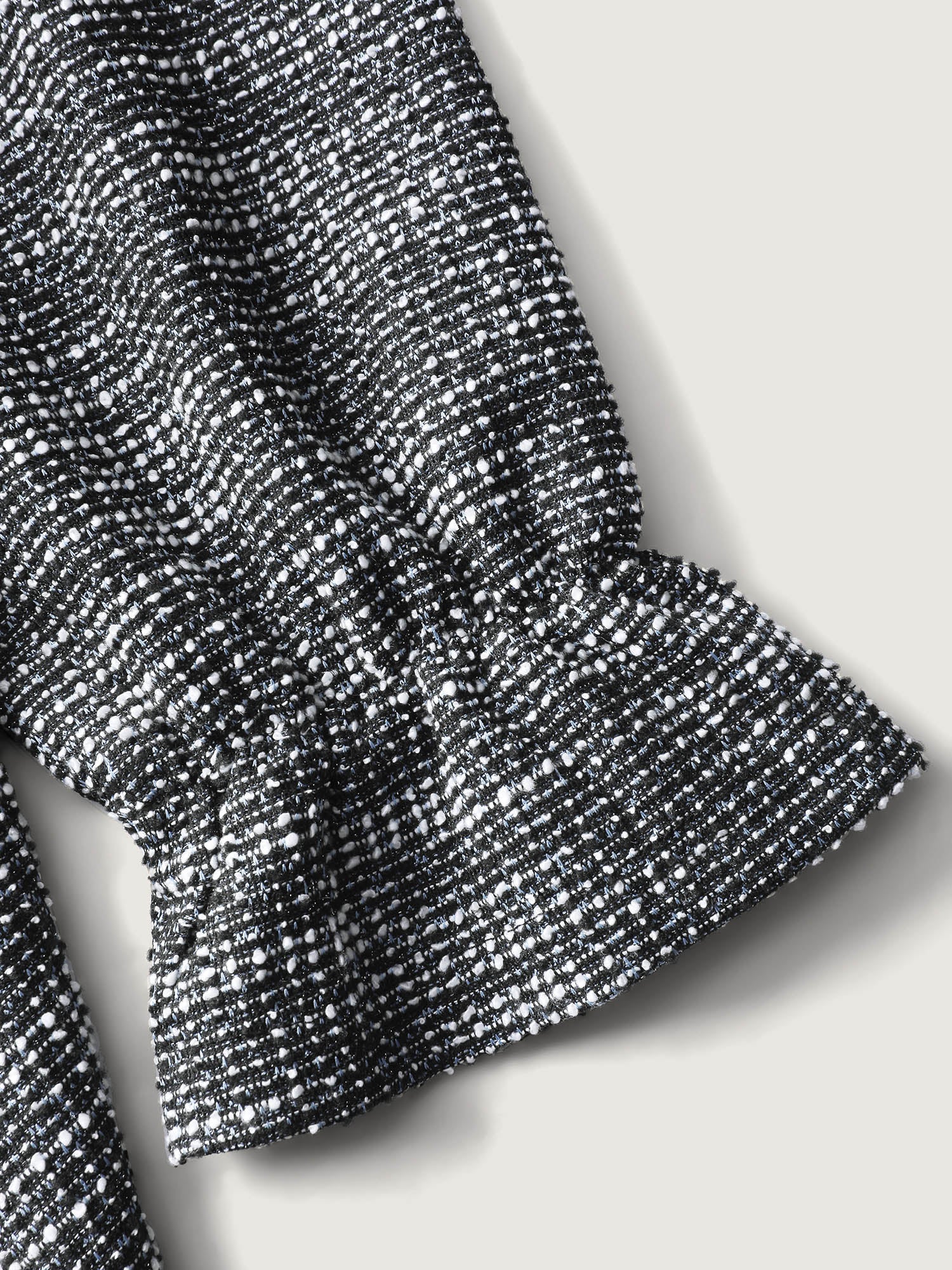 Tweed Knit Pearl Button Stretchy Midi Dress - Image 7