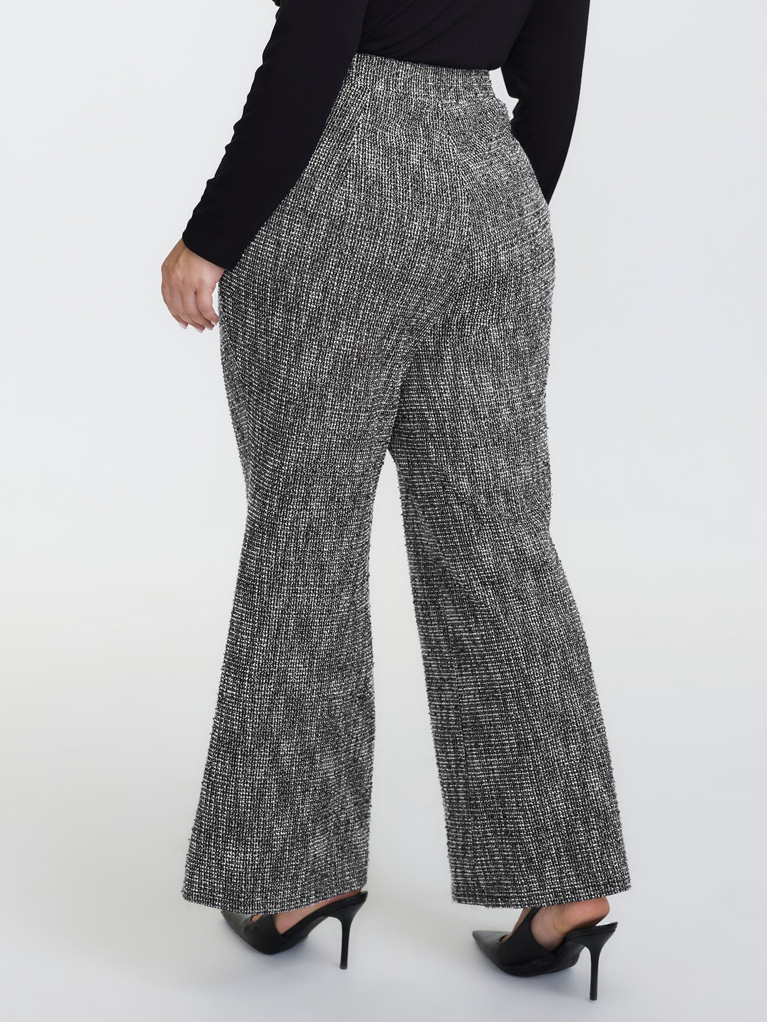 Tweed Metal Buttons Detail Pants - Image 5