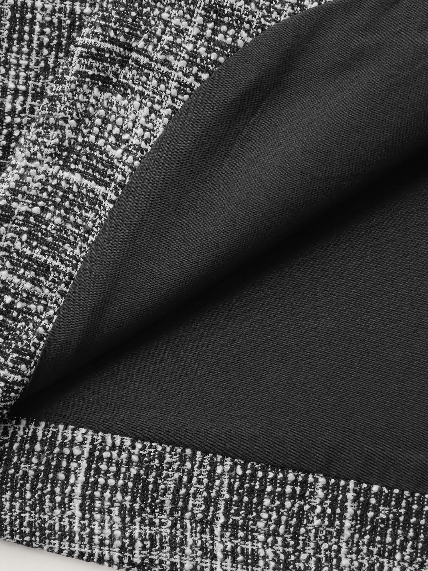 Tweed Open-Front Arc Hem Jacket - Image 5