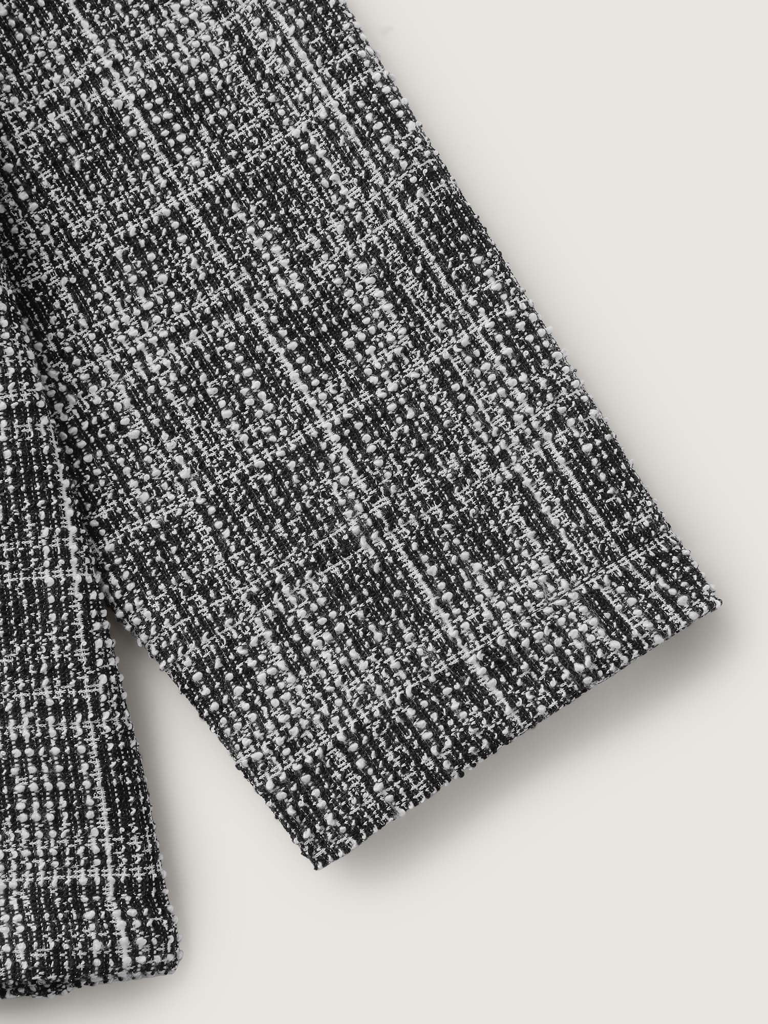 Tweed Open-Front Arc Hem Jacket - Image 6