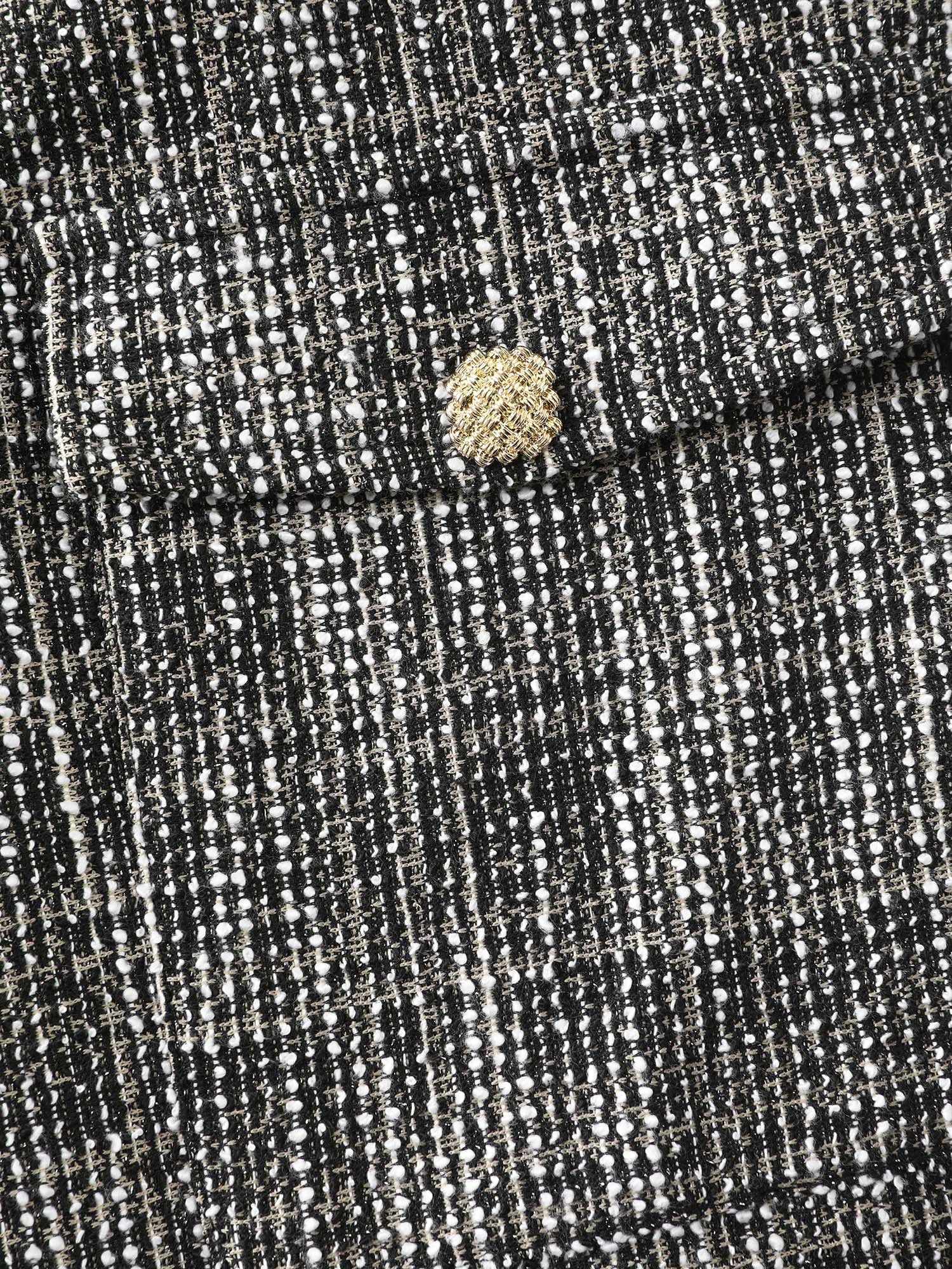 Tweed Pockets Wide Waistband Pants - Image 6
