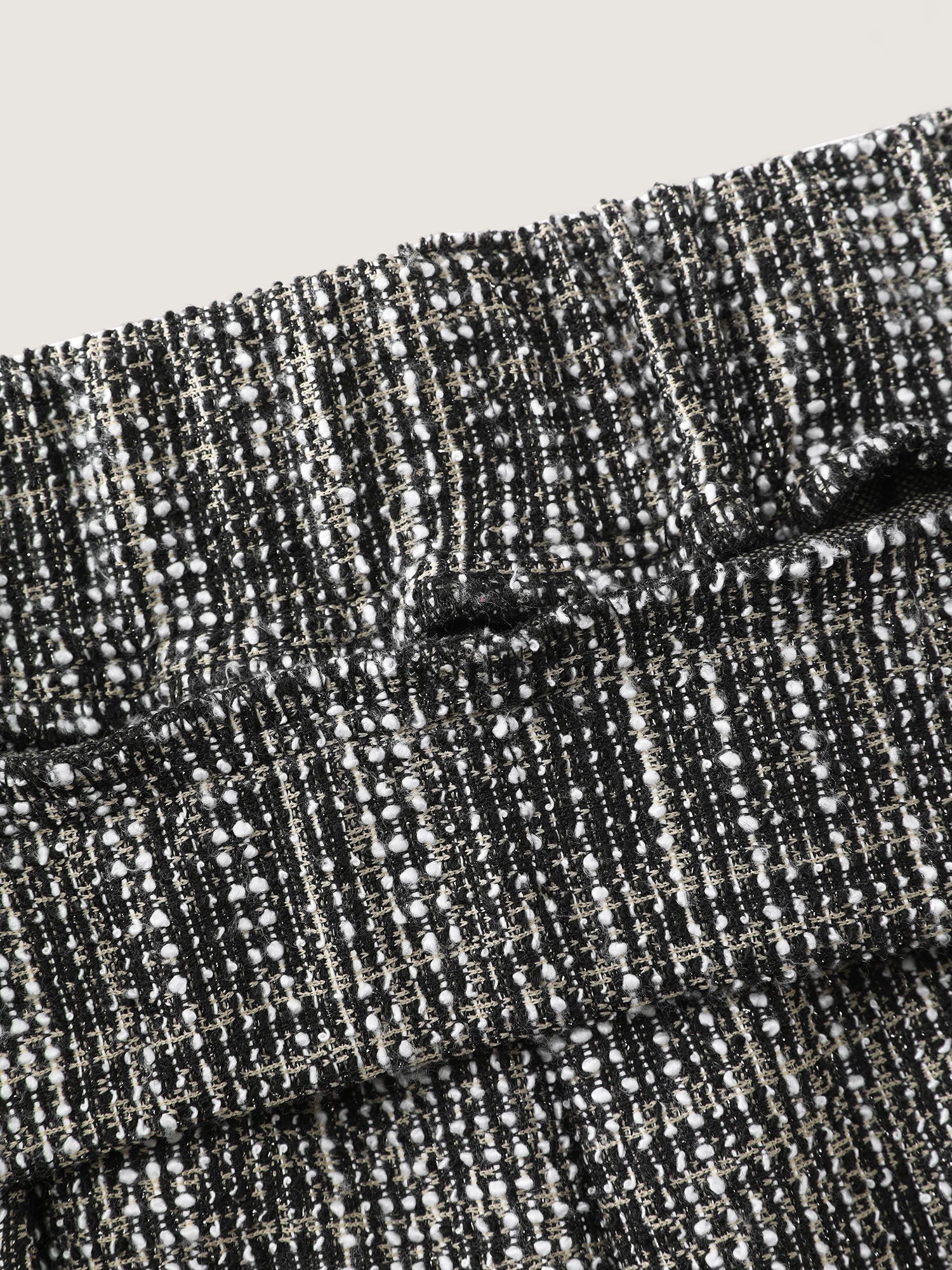Tweed Pockets Wide Waistband Pants - Image 7