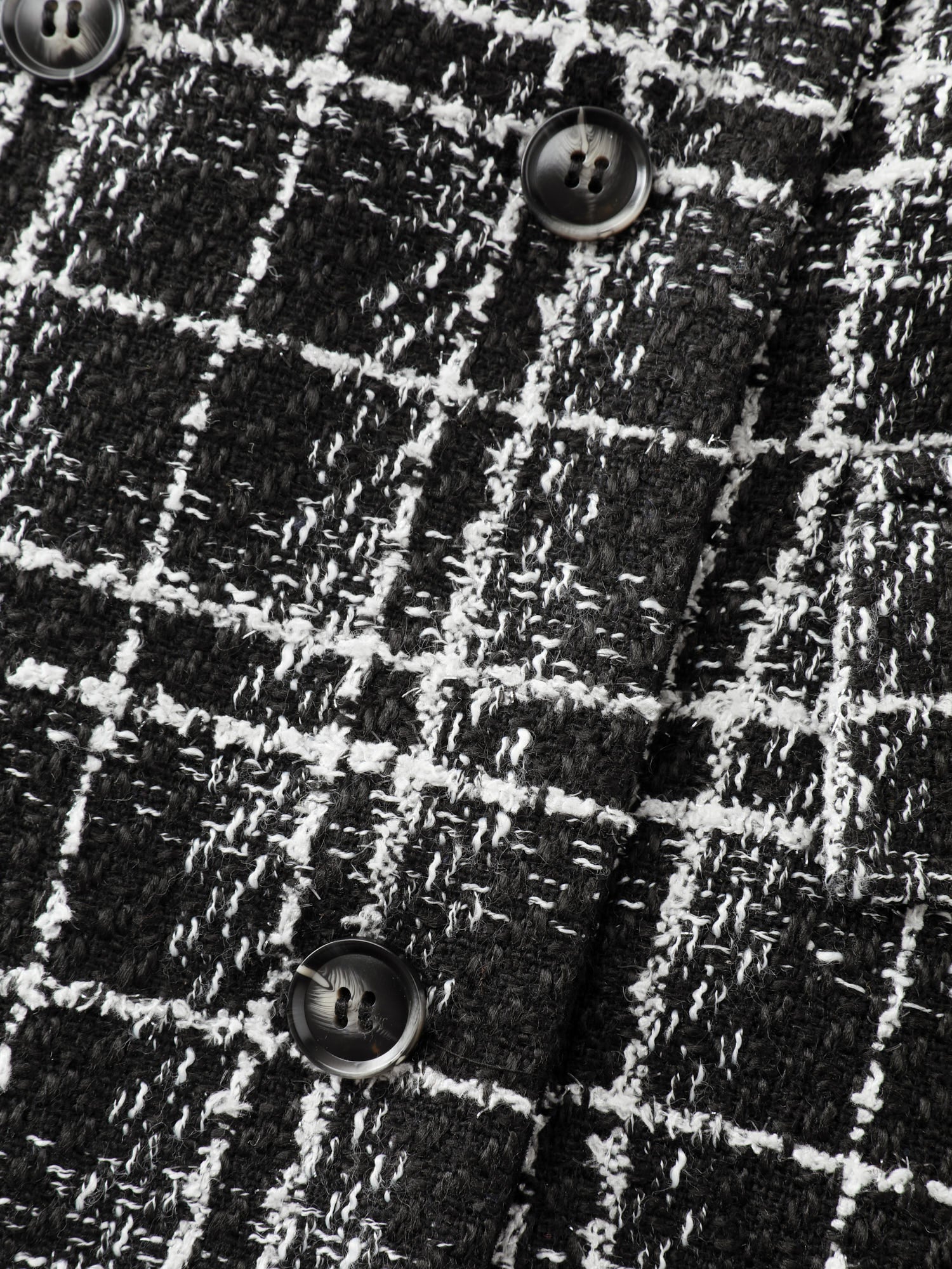Tweed Print Lined Double Breasted Blazer - Image 6