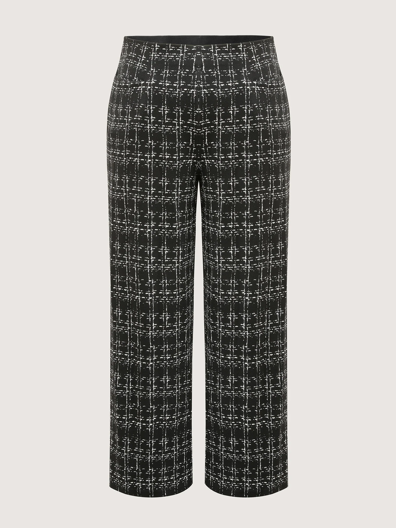Tweed Texture Wide-Leg Pants - Image 8