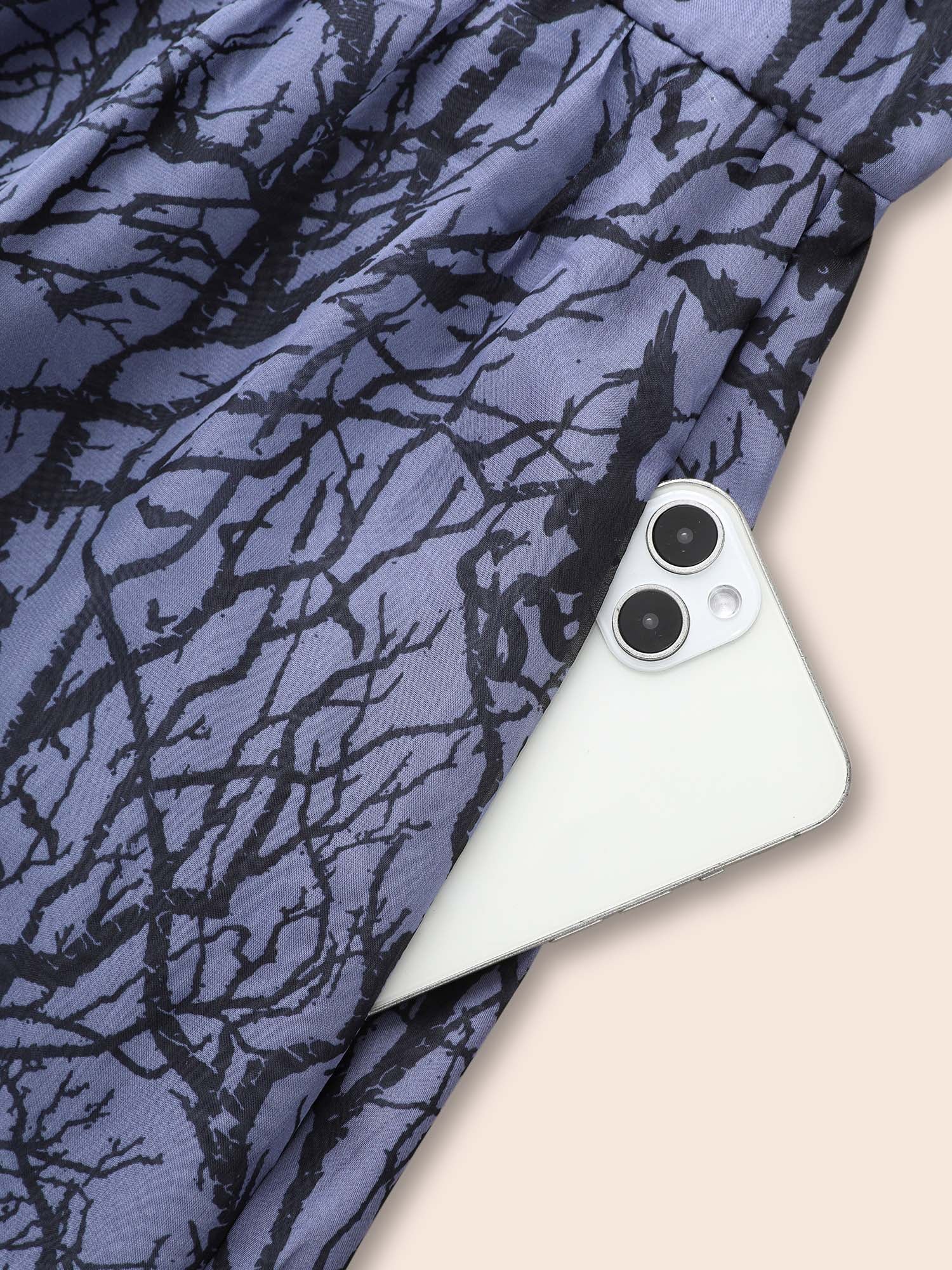 Twilight Vines And Ruffle Neckline Midi Dress - Image 5