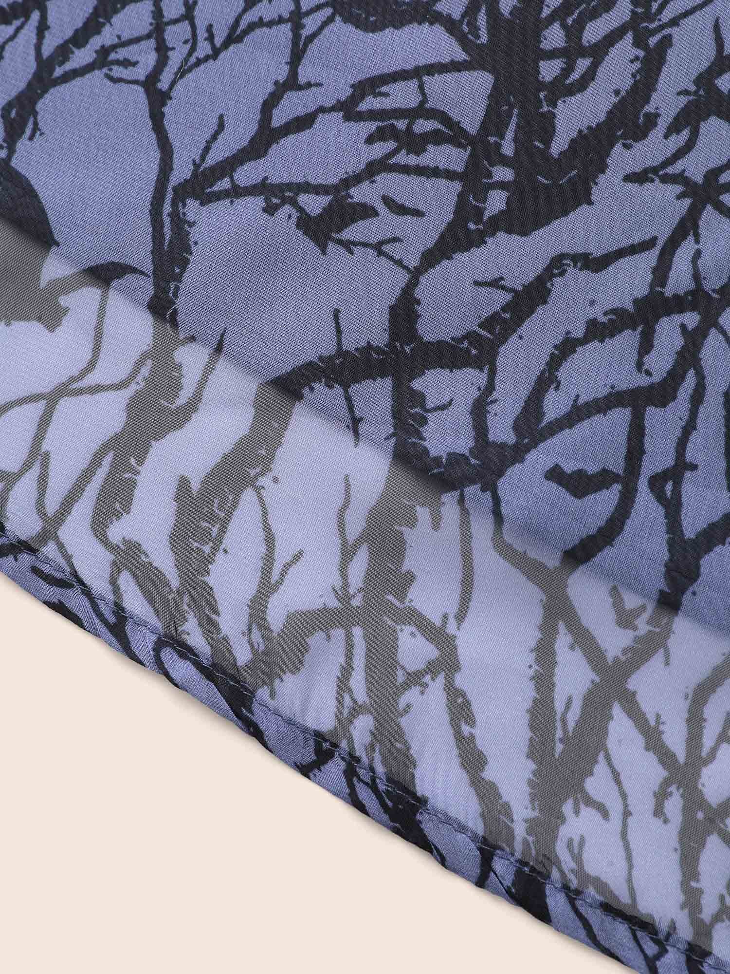 Twilight Vines And Ruffle Neckline Midi Dress - Image 6