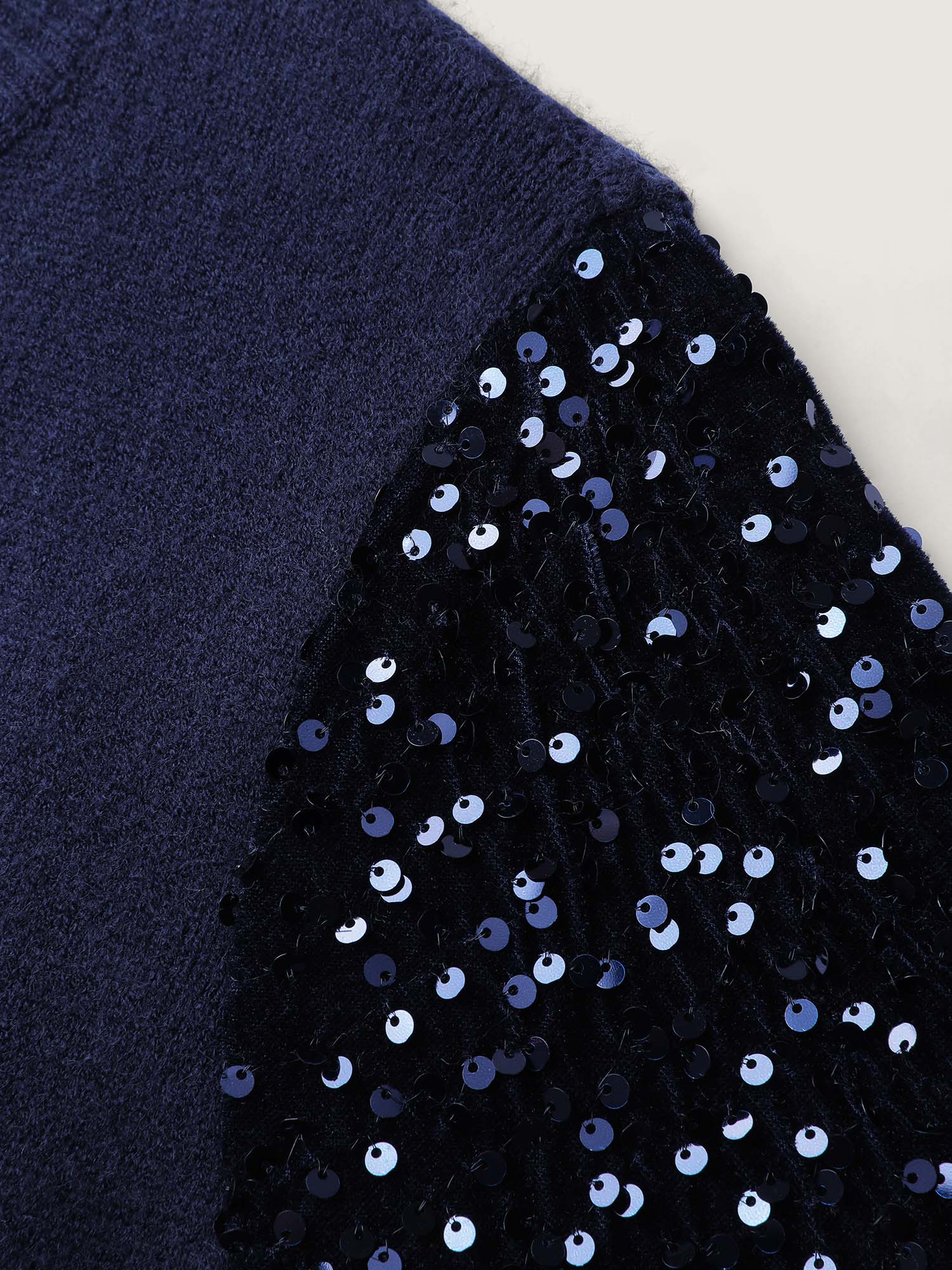 Twist Floral Sequin Sleeve Pullover - Image 5