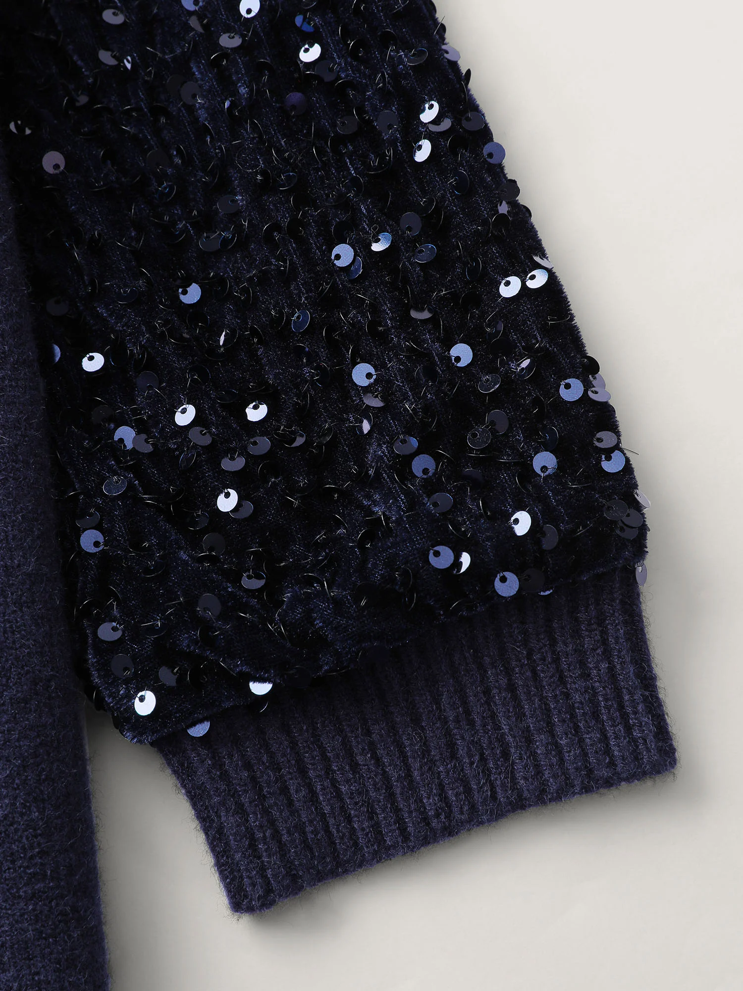 Twist Floral Sequin Sleeve Pullover - Image 6