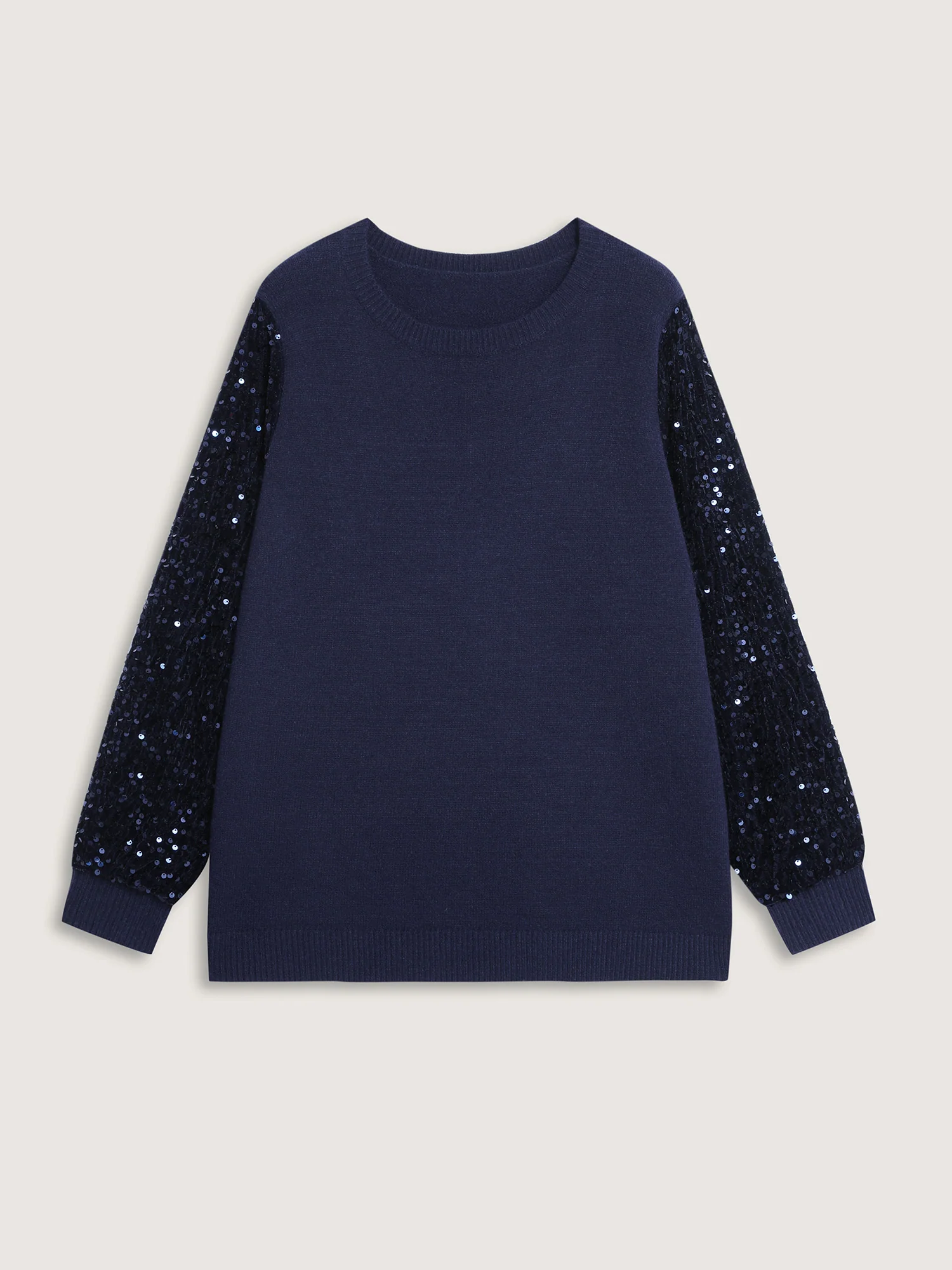 Twist Floral Sequin Sleeve Pullover - Image 7