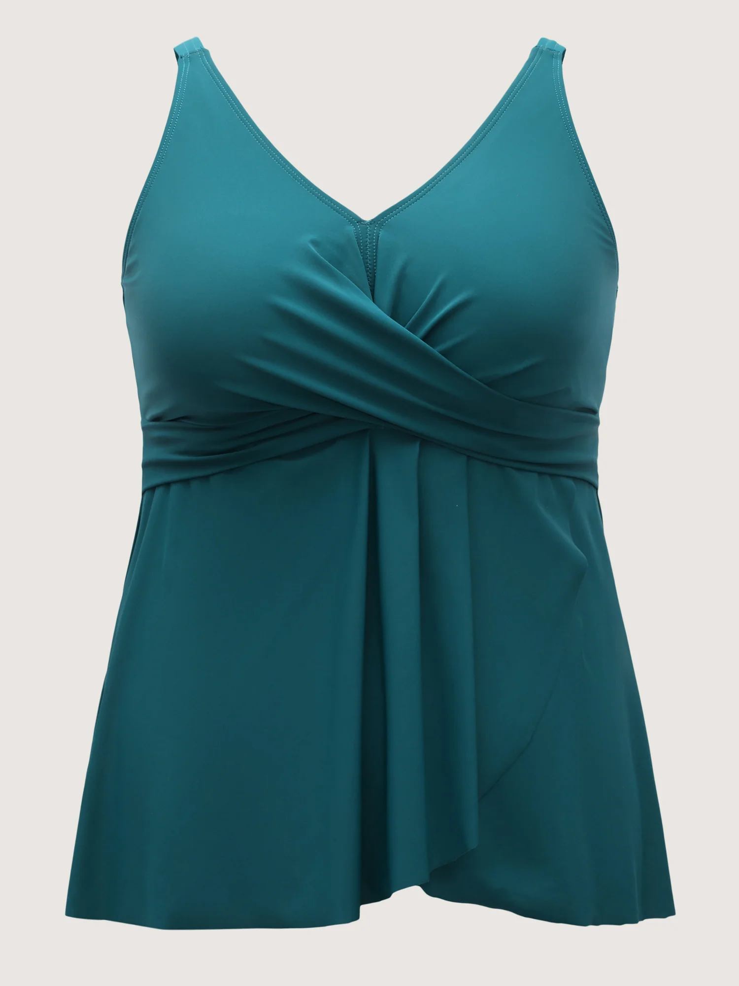 Twist Front Arc Hem Adjustable Swim Top - Image 7