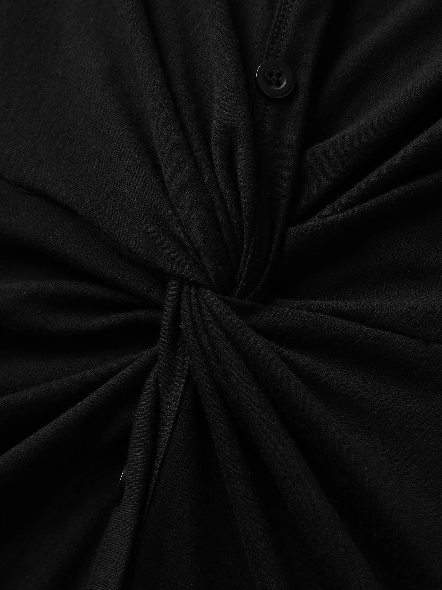 Twist Front Button Slit Midi Dress - Image 5