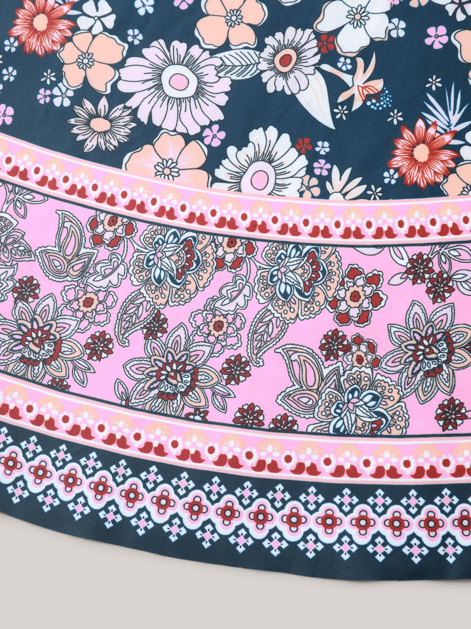 Twist Front Floral Print Swim Dress - Image 9