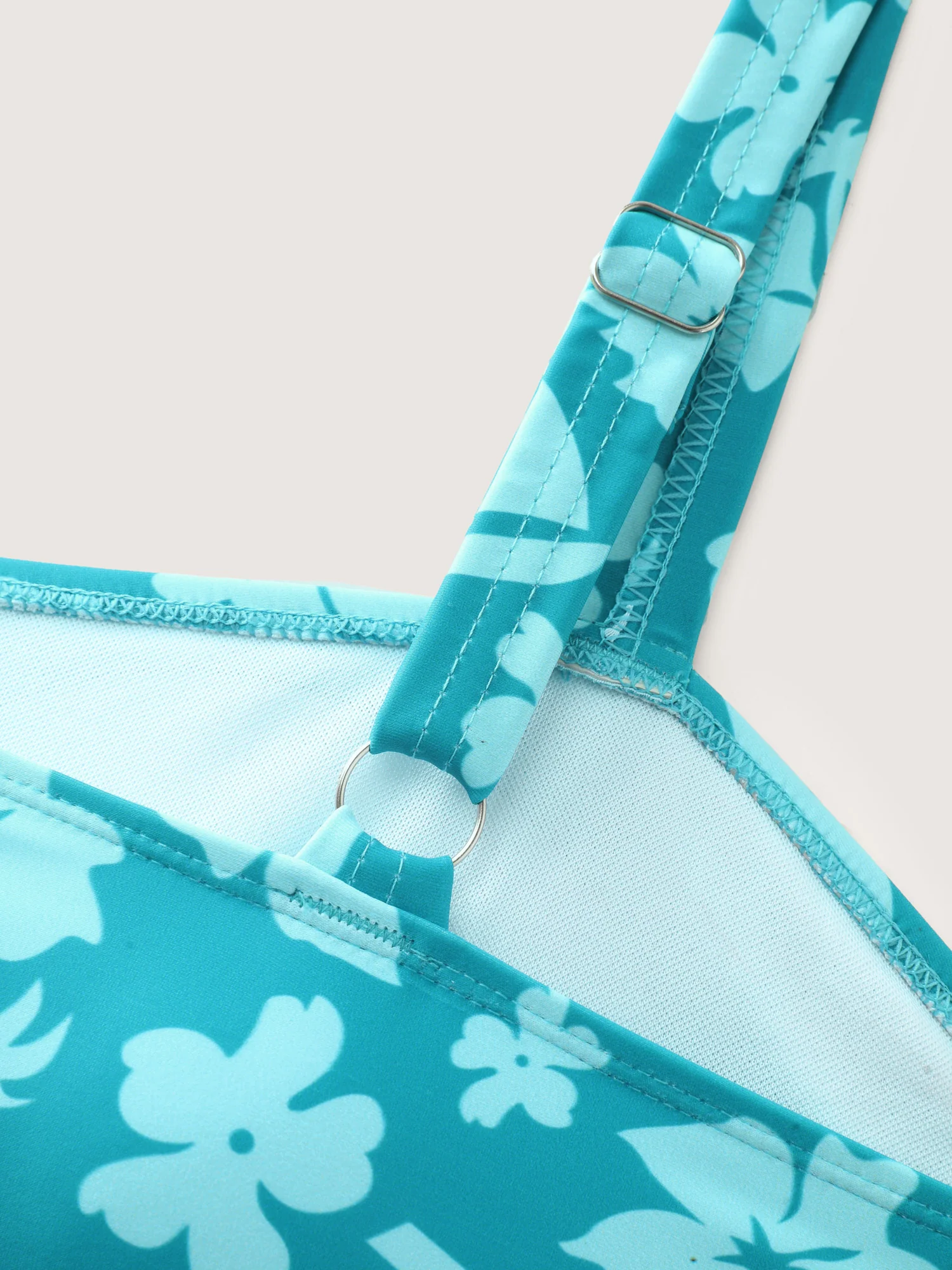 Twist-Front Floral Print Swim Dress - Image 6