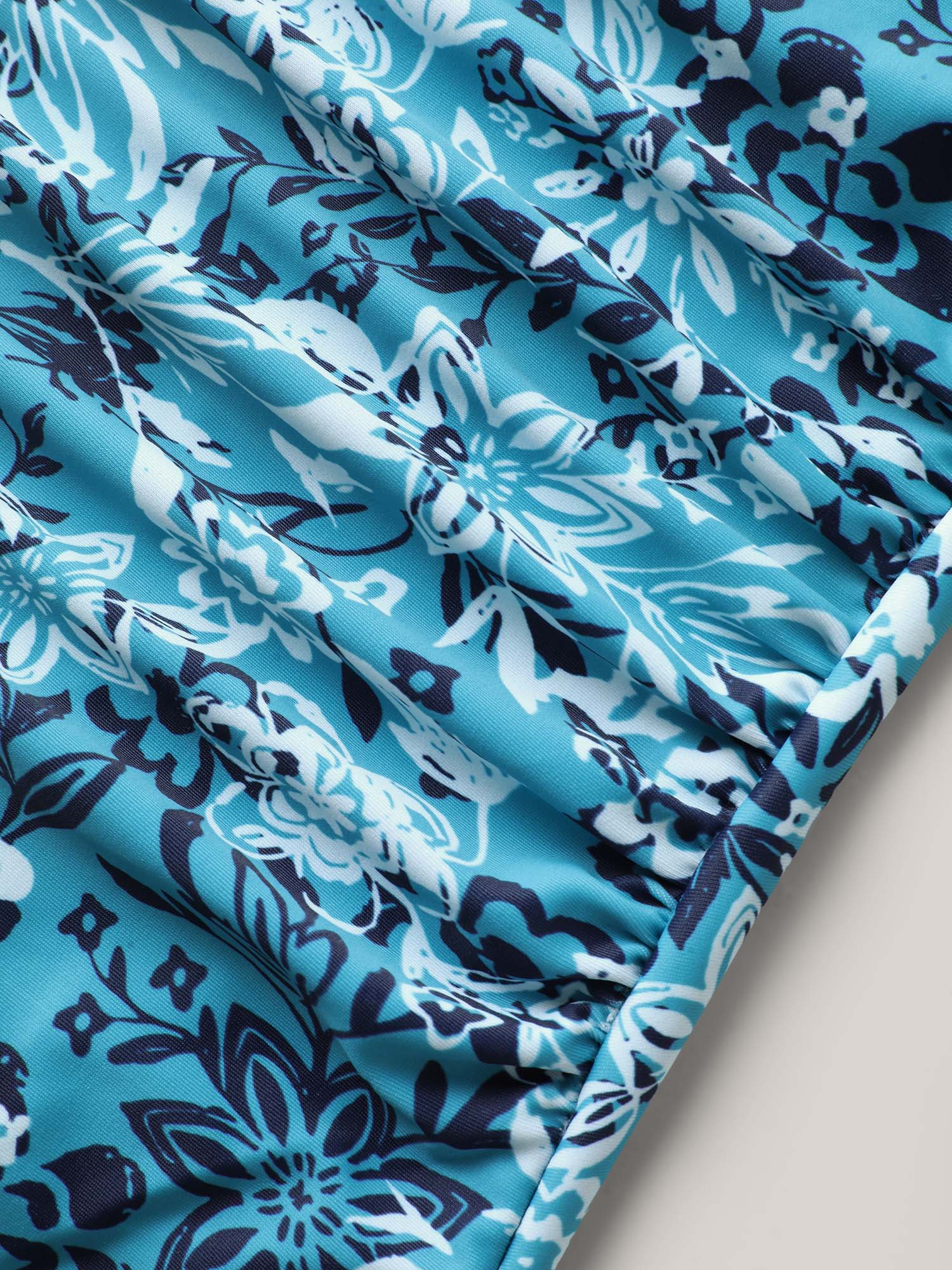 Twist Front Flounce Sleeve Ruched One-Piece Swimsuit - Image 6