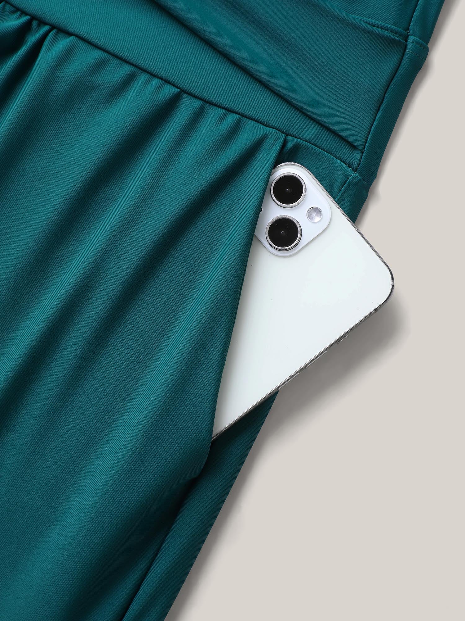 Twist Front Pockets Swim Romper - Image 6