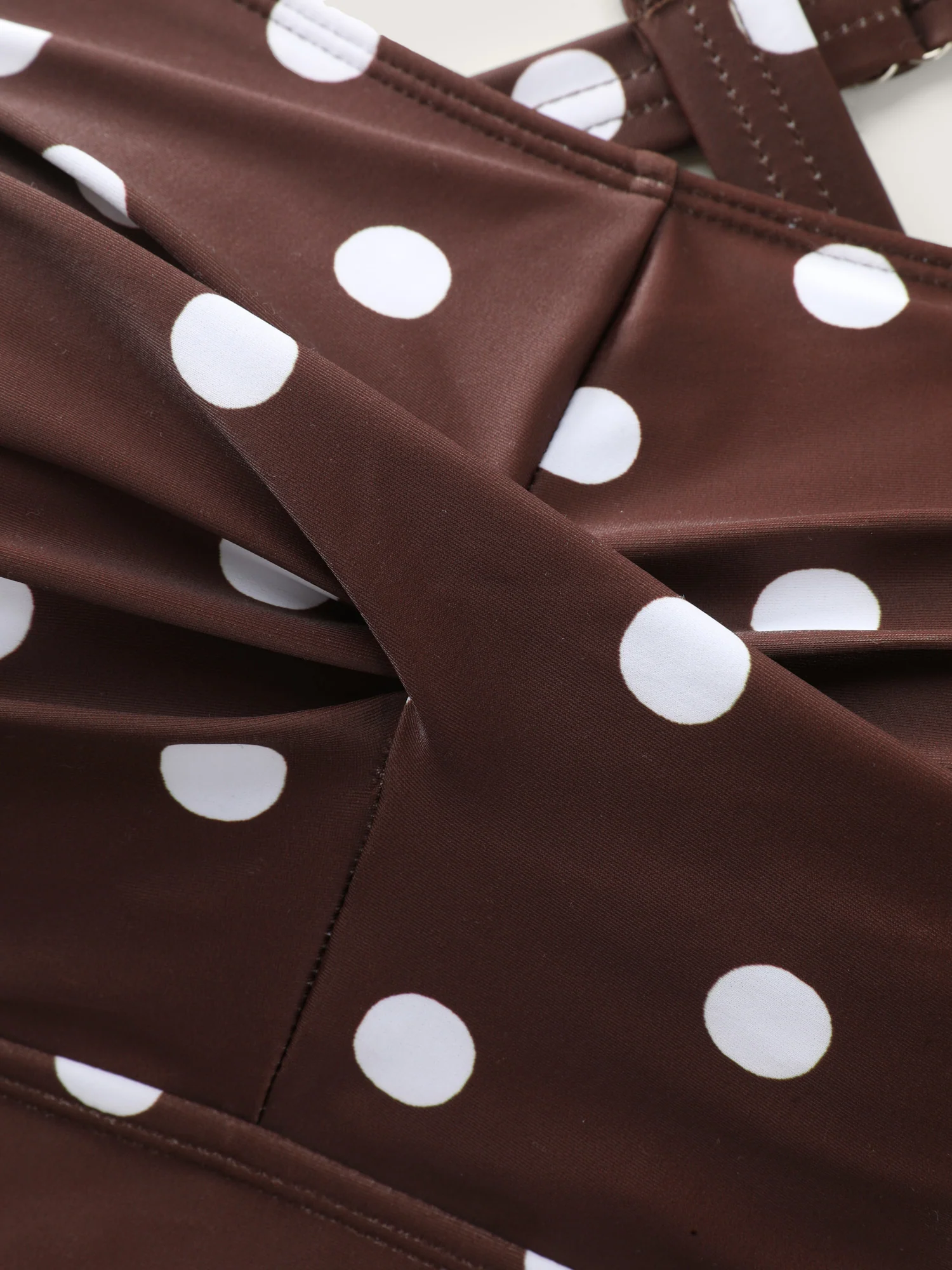 Twist-Front Polka Dots Swim Dress - Image 6