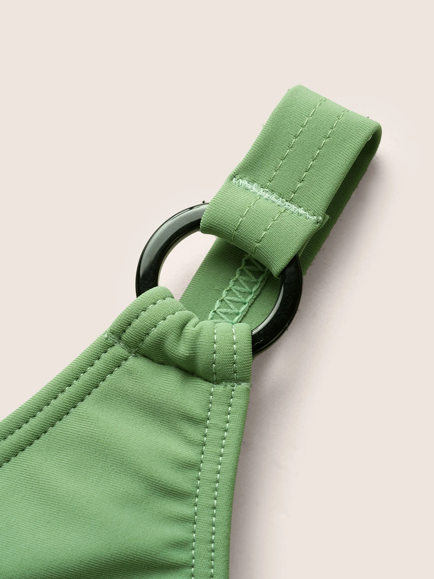 Twist Front Round Buckle Detail Swim Top - Image 6