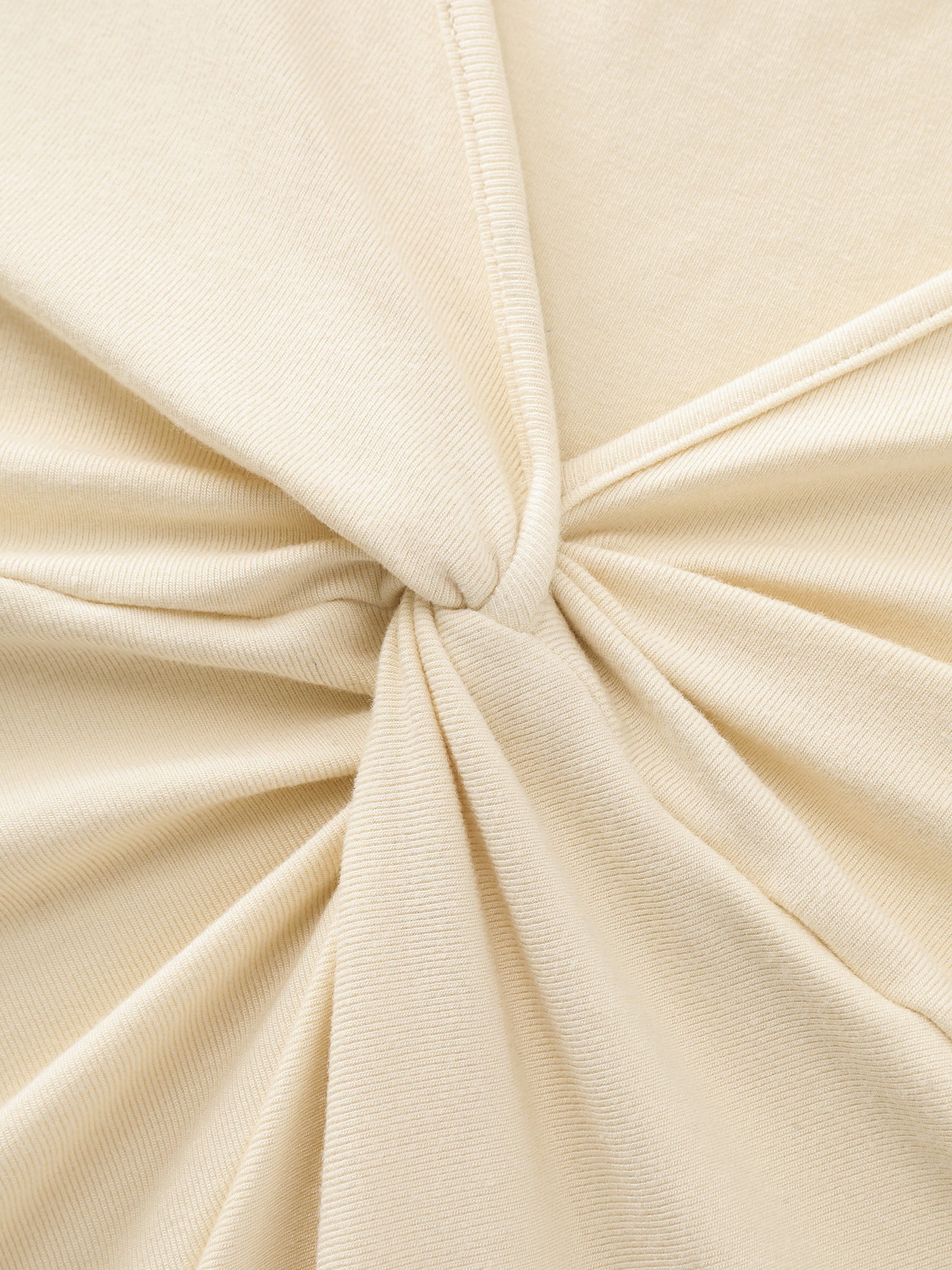 Twist Front V-Neck Fitted Solid Top - Image 5